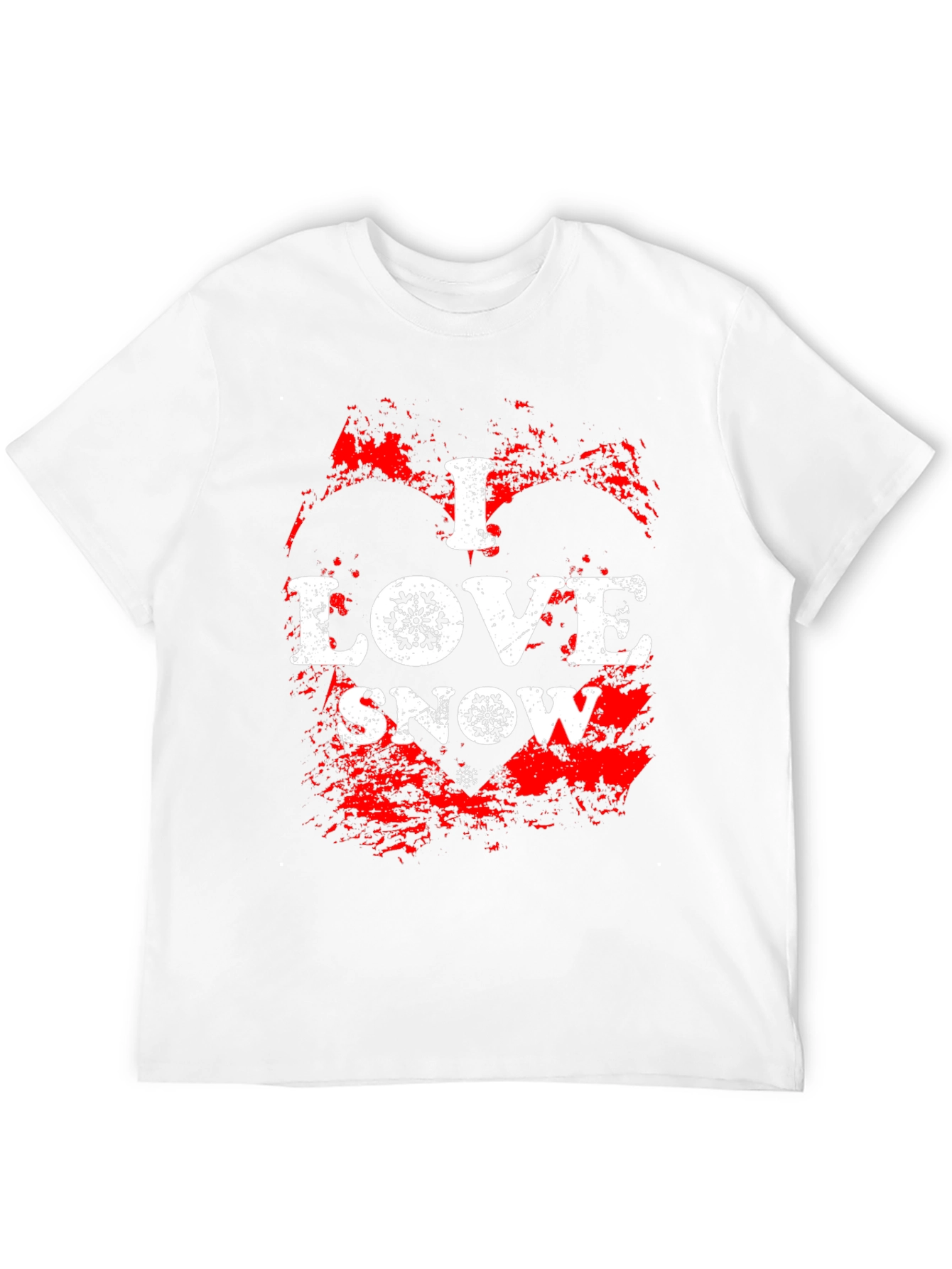 I Love Snow Graphic Tee - Winter Holiday T-Shirt