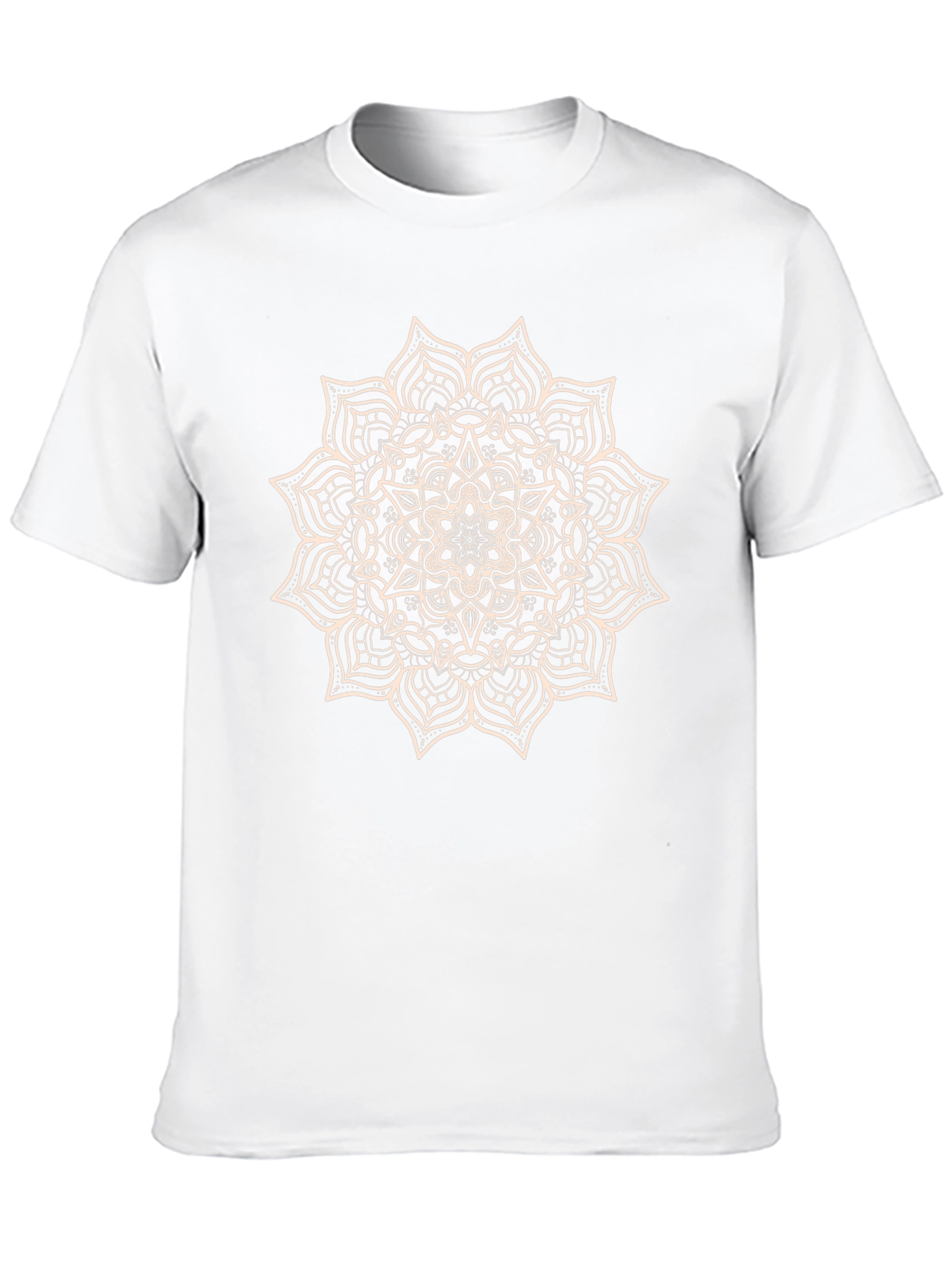 Mens Black T-Shirt with Mandala Design