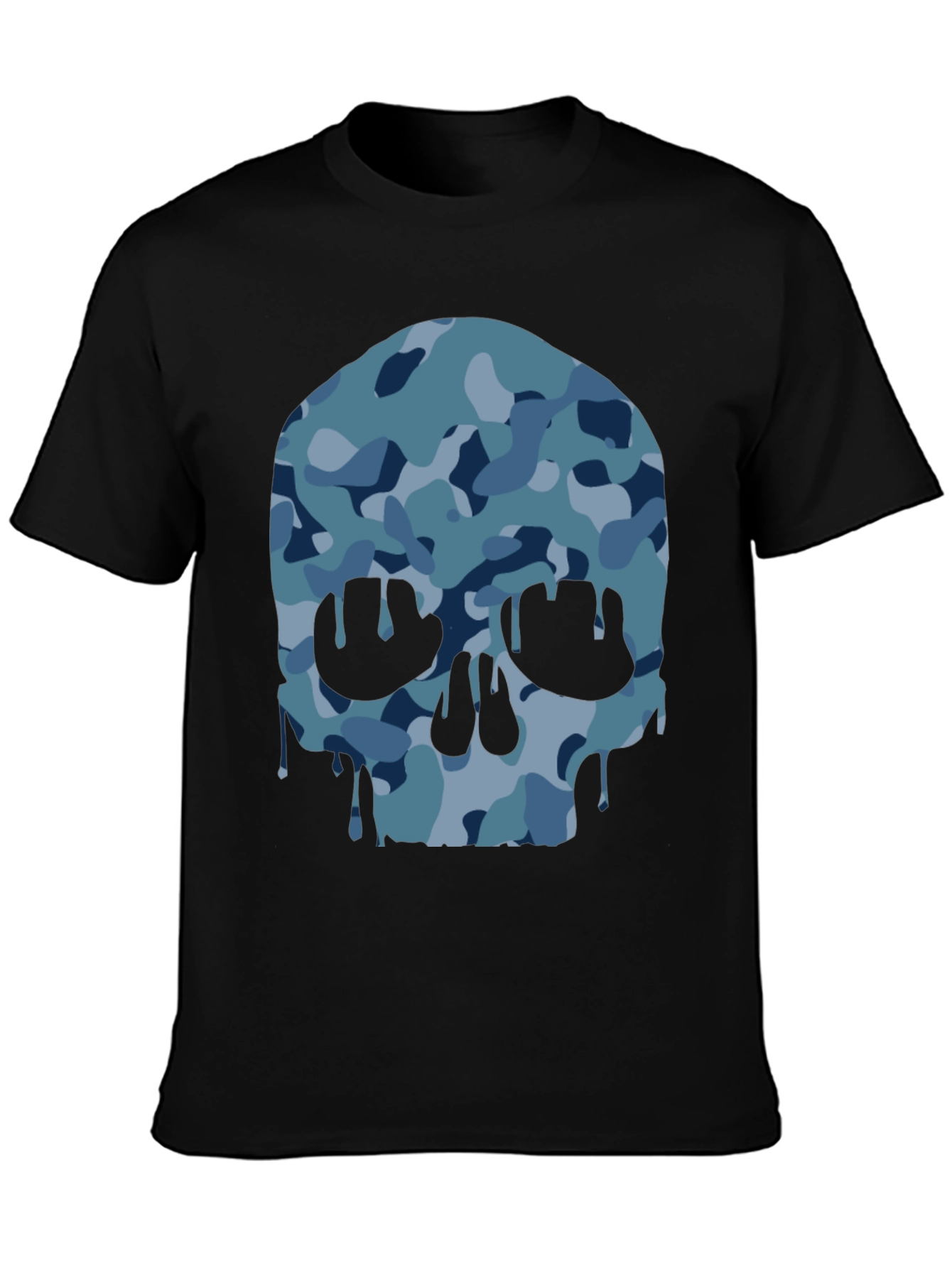 Camo Skull Graphic T-Shirt - Modern Style