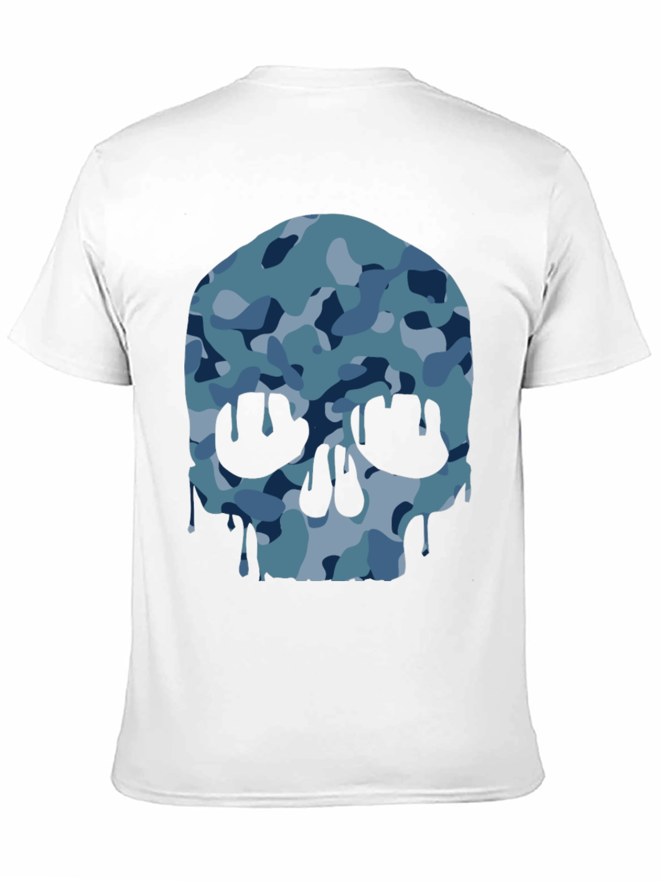 Camo Skull Graphic T-Shirt - Modern Style