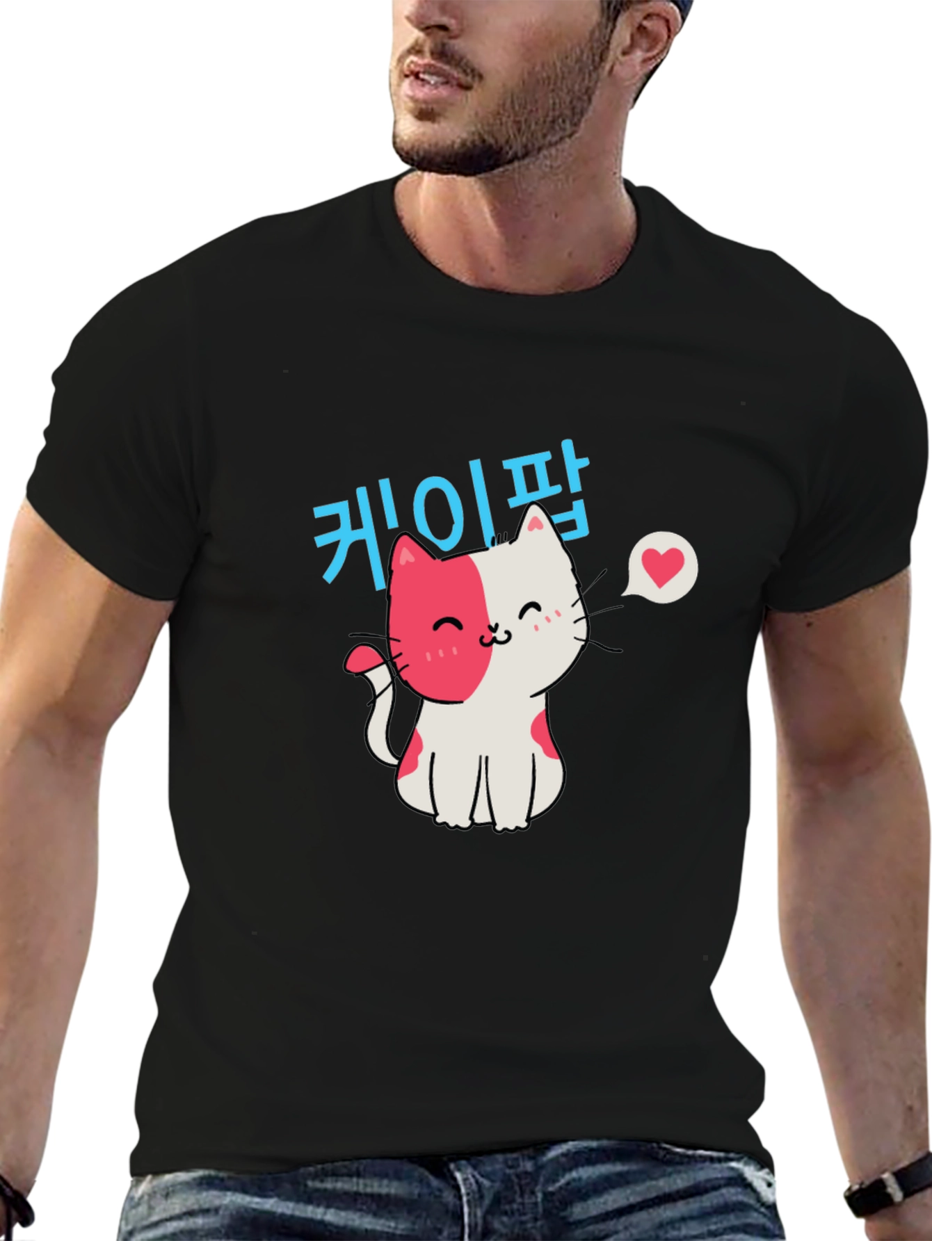 Cute Cat T-Shirt - Korean Pop Style