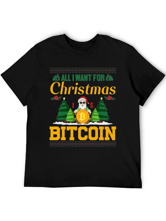 Bitcoin Christmas Santa Graphic Tee