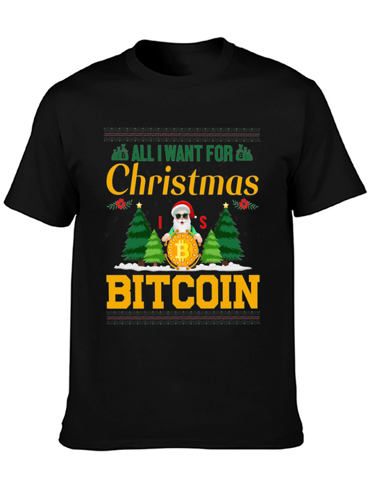 Bitcoin Christmas Santa Graphic Tee