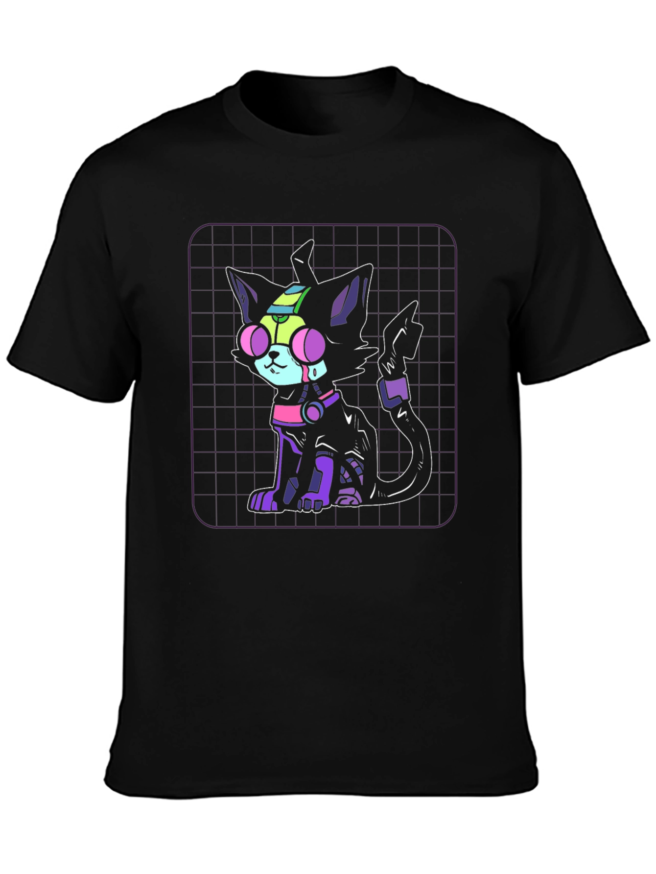 Cyberpunk Cat Graphic Tee
