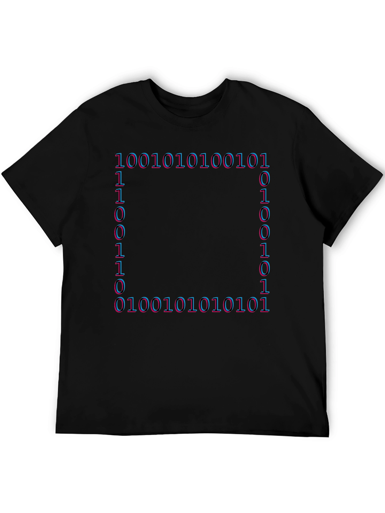 Binary Code Graphic T-Shirt - Tech Style Tee