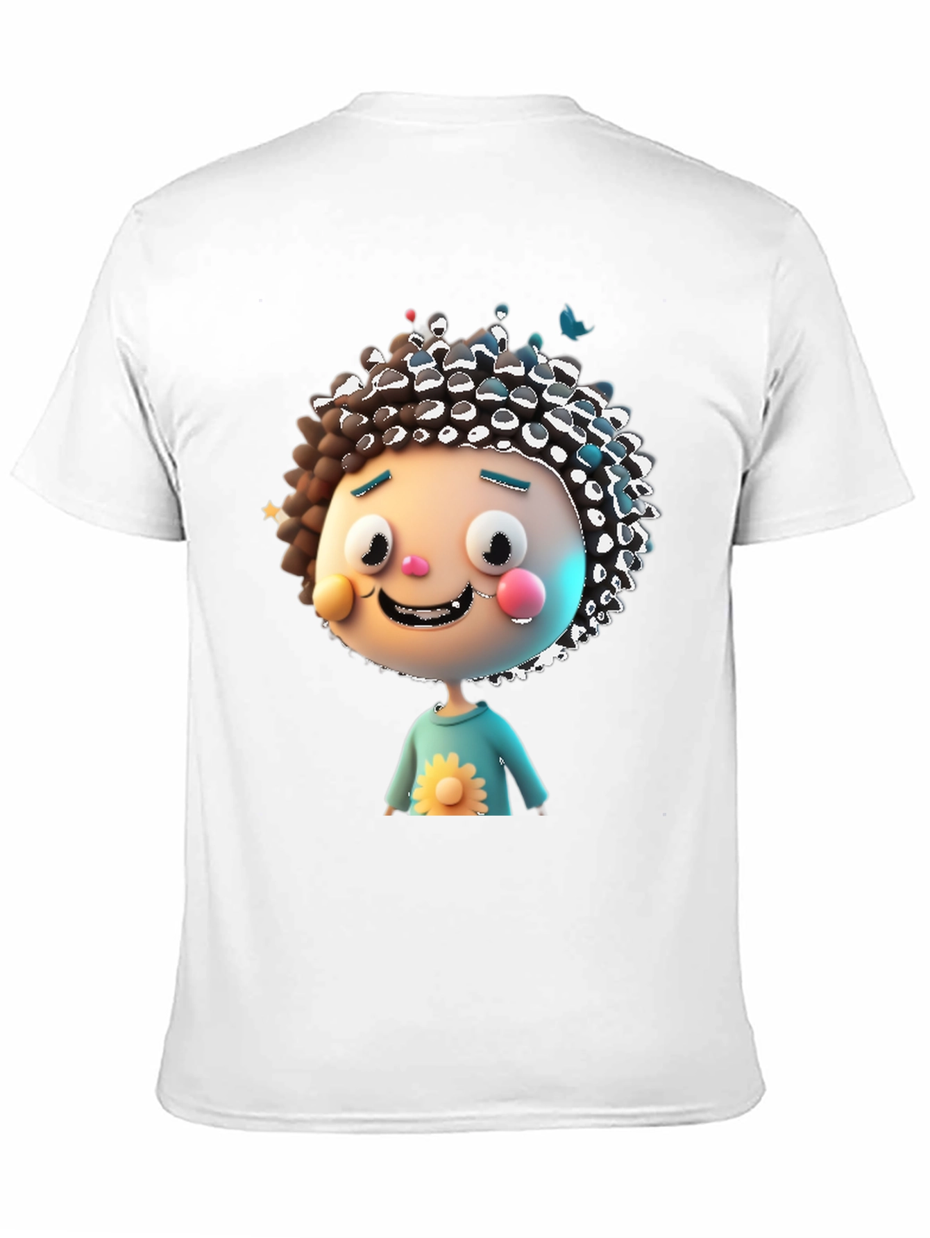 Cartoon Character Graphic Black T-Shirt