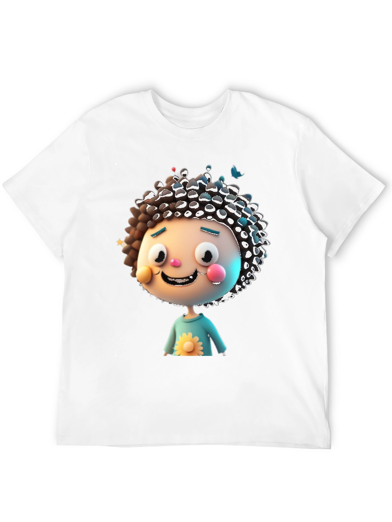 Cartoon Character Graphic Black T-Shirt
