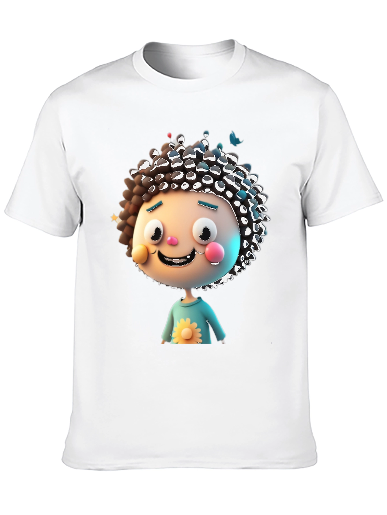 Cartoon Character Graphic Black T-Shirt