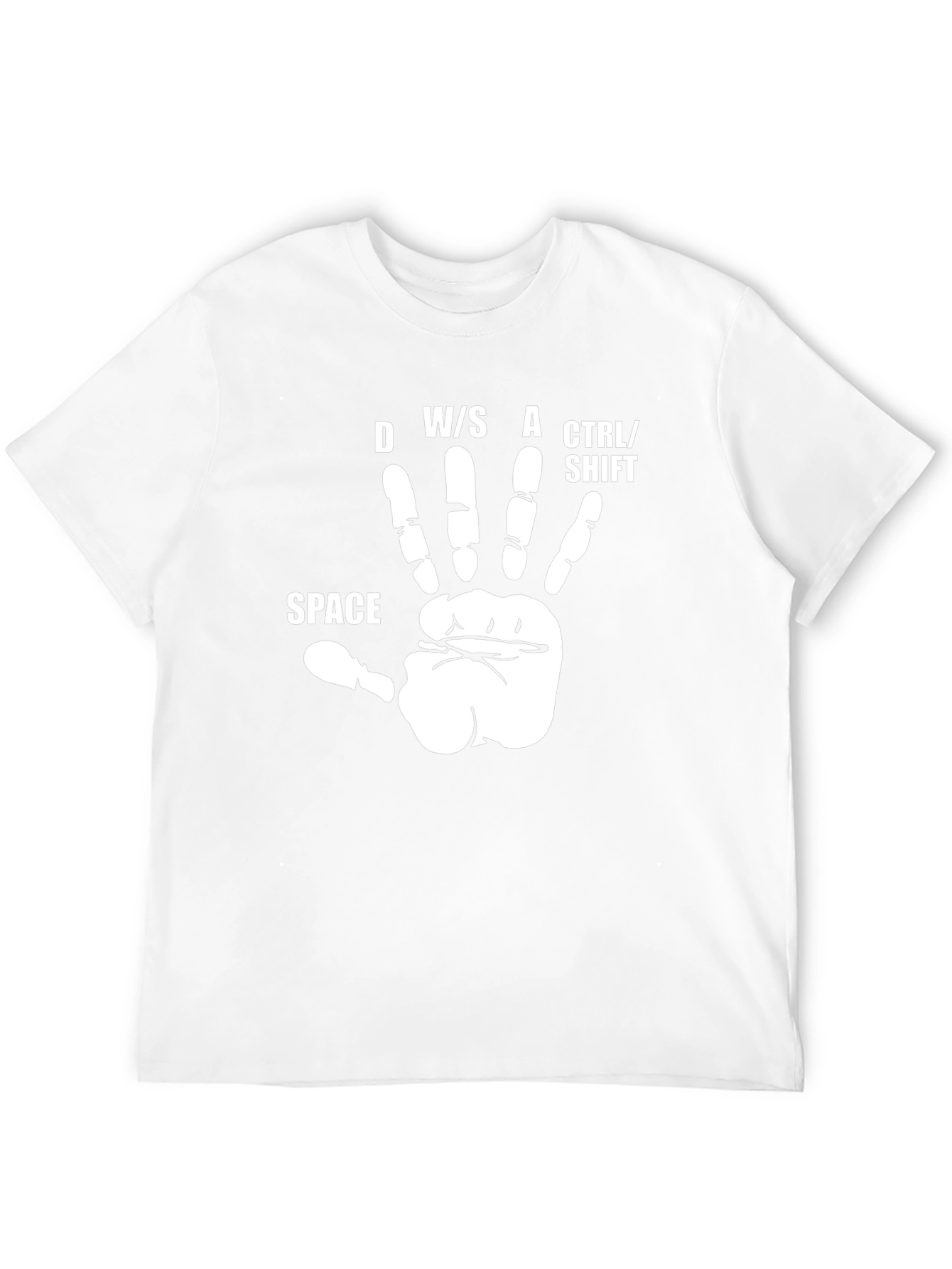 Gamer Hand Keyboard Black T-Shirt