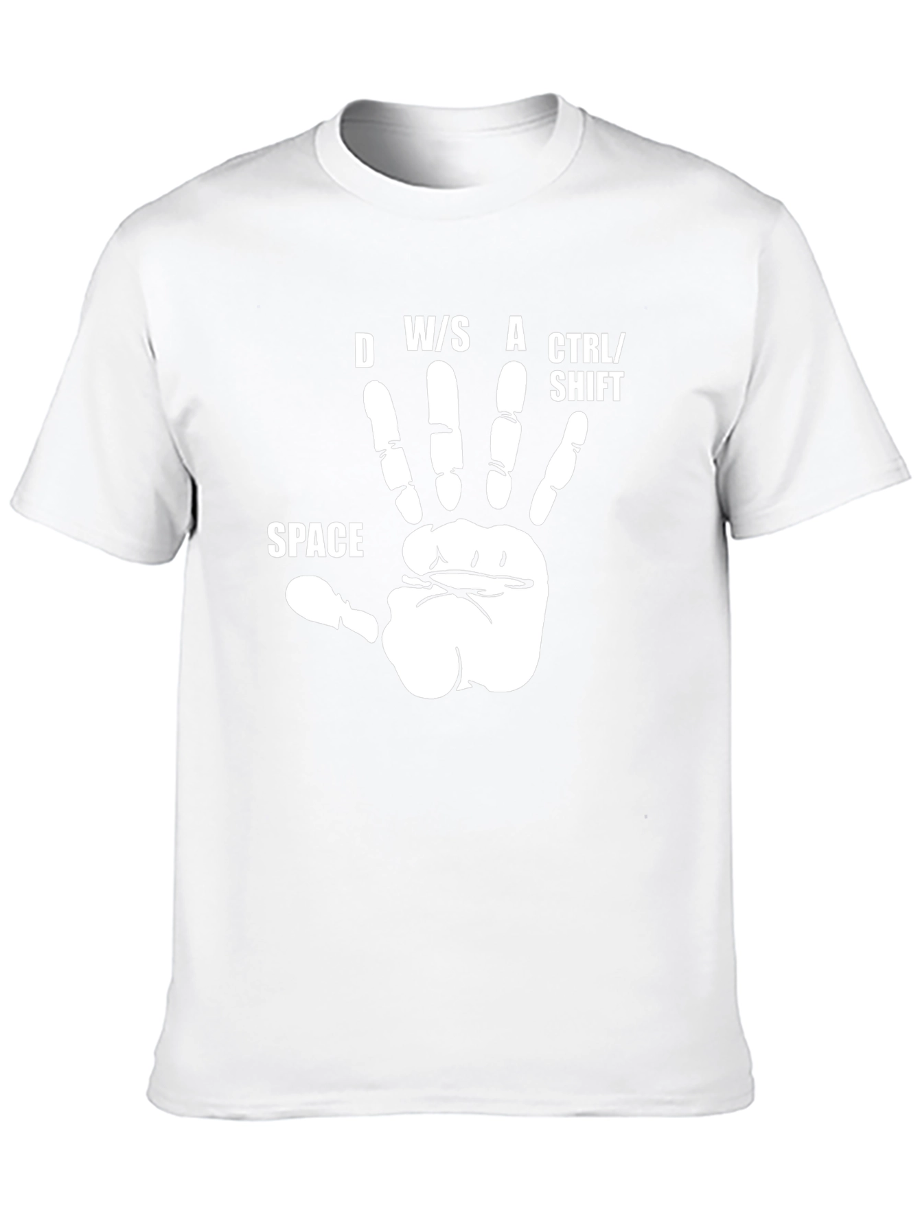 Gamer Hand Keyboard Black T-Shirt