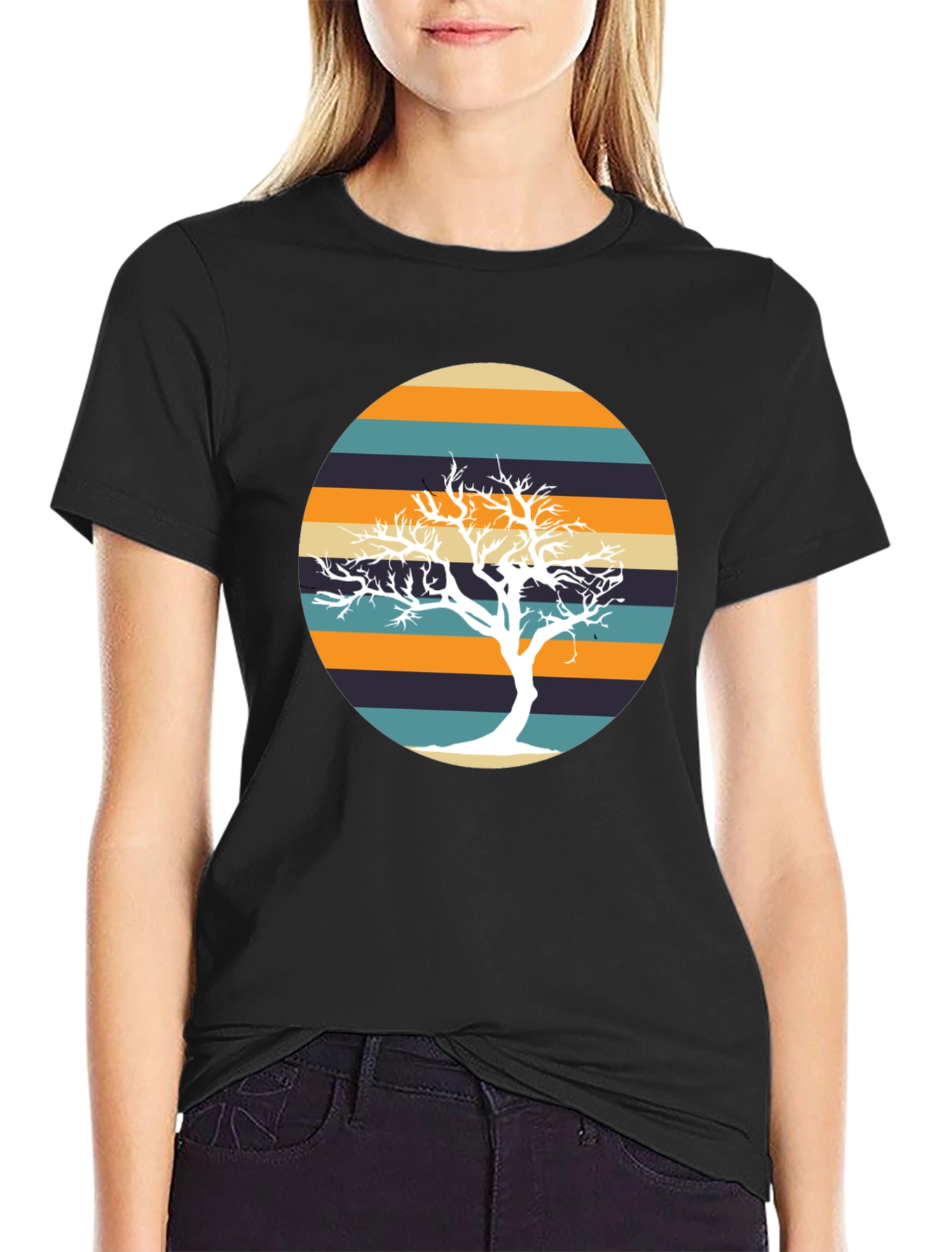 Retro Tree Graphic Tee - Stylish Casual Wear