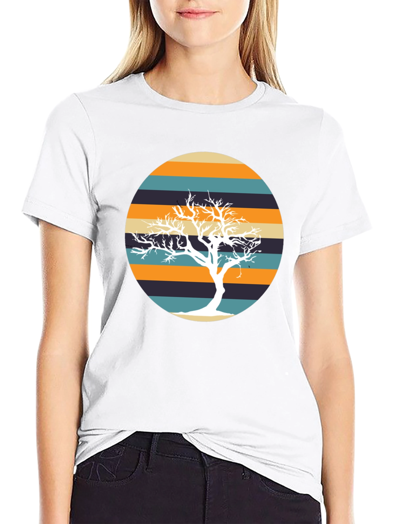 Retro Tree Graphic Tee - Stylish Casual Wear