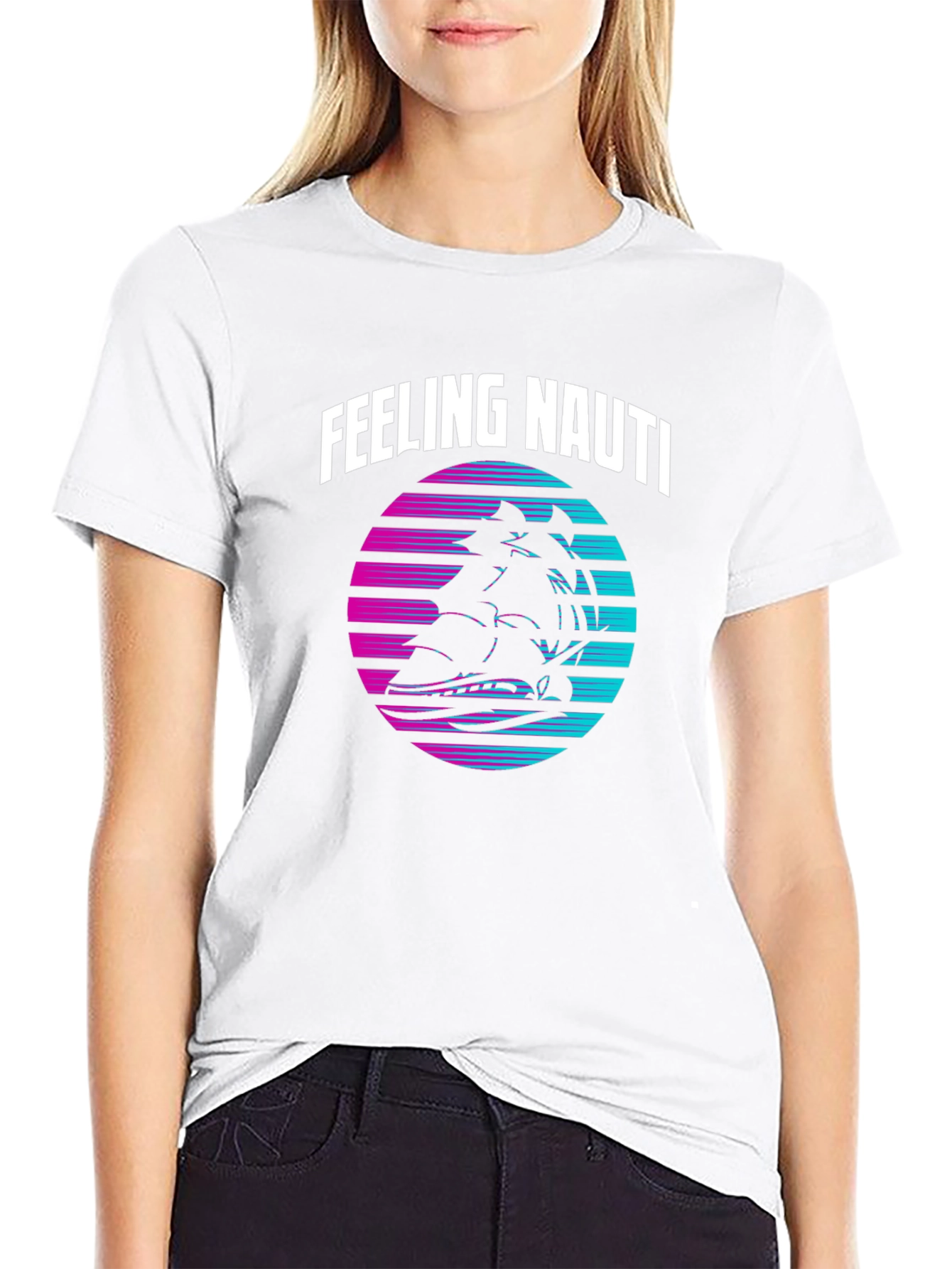 Feeling Nauti T-Shirt - Retro Nautical Design