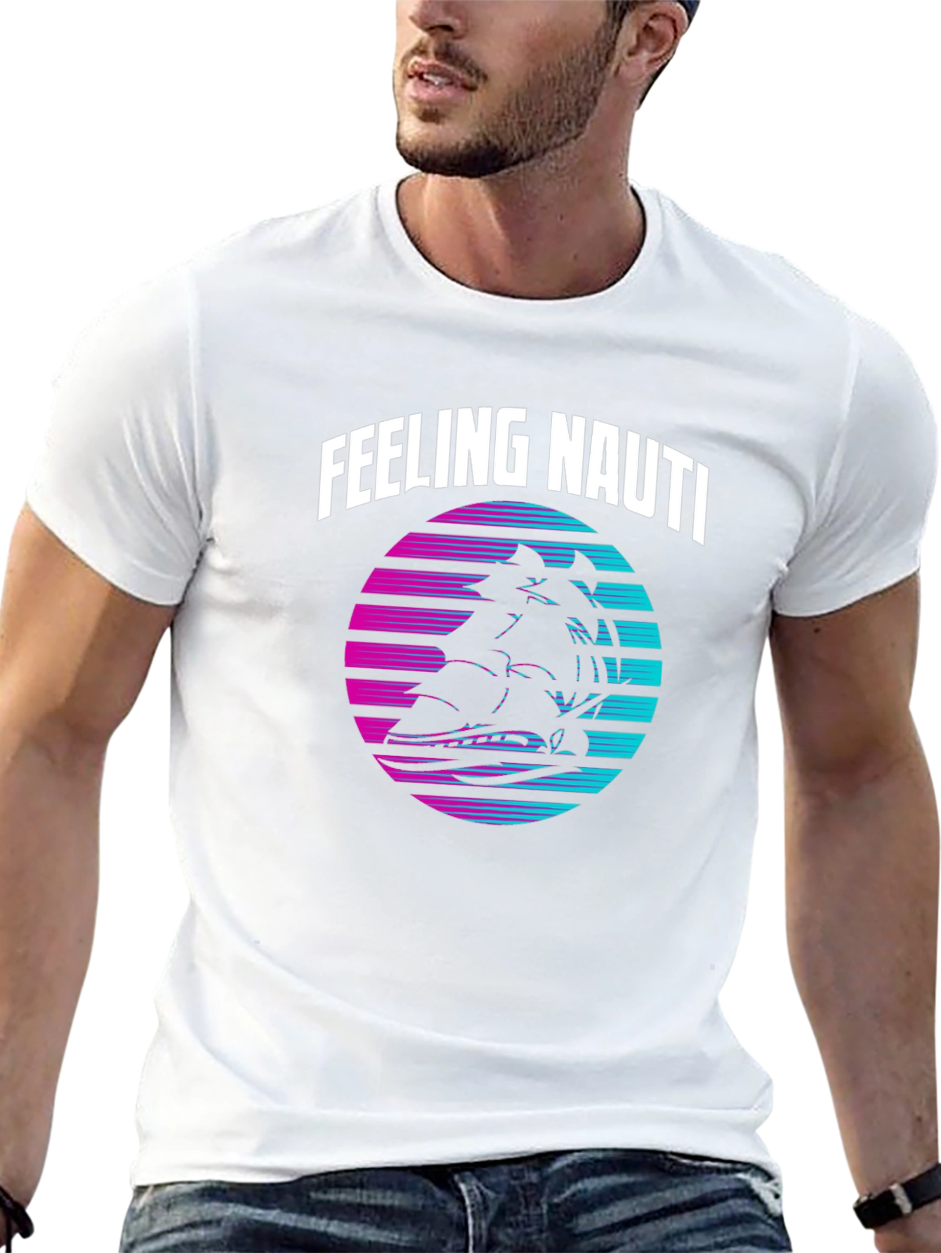 Feeling Nauti T-Shirt - Retro Nautical Design