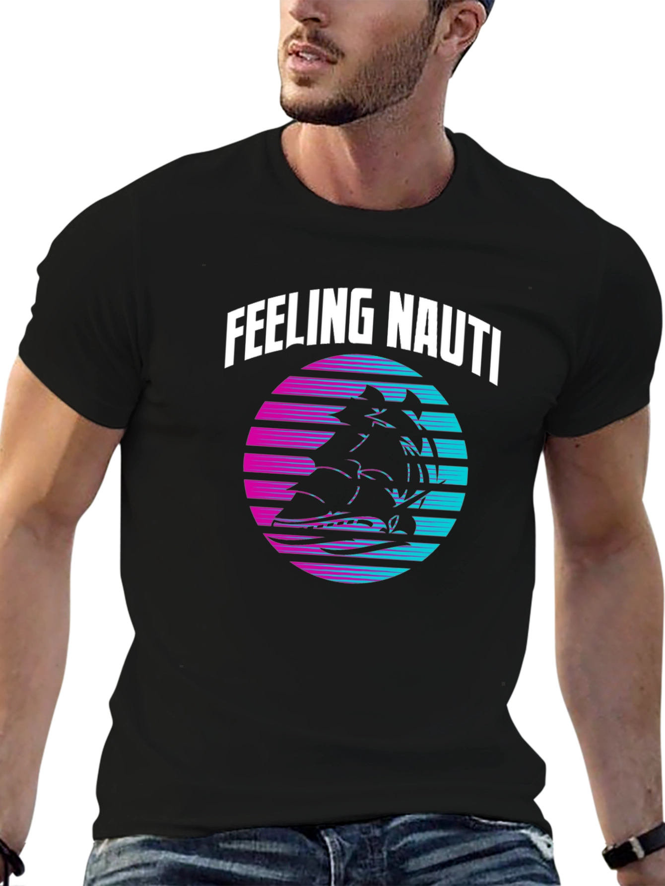 Feeling Nauti T-Shirt - Retro Nautical Design