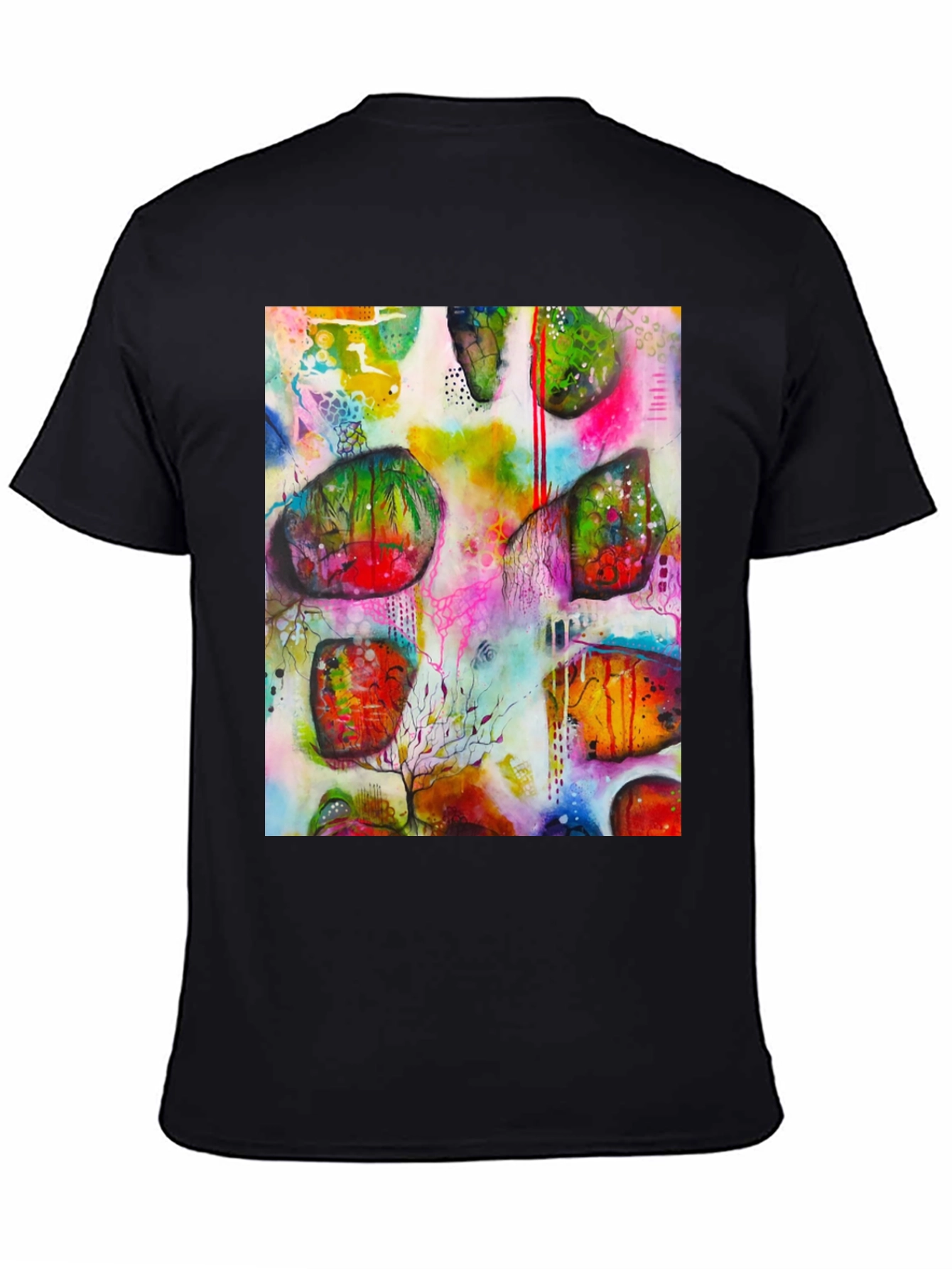 Abstract Art Print Crew Neck T-Shirt