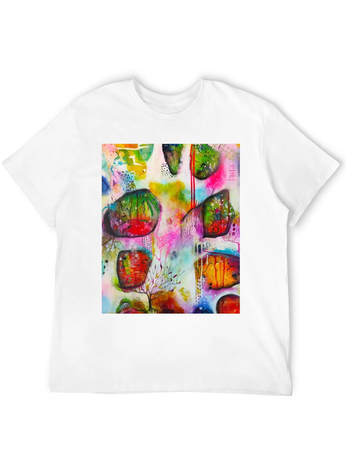 Abstract Art Print Crew Neck T-Shirt