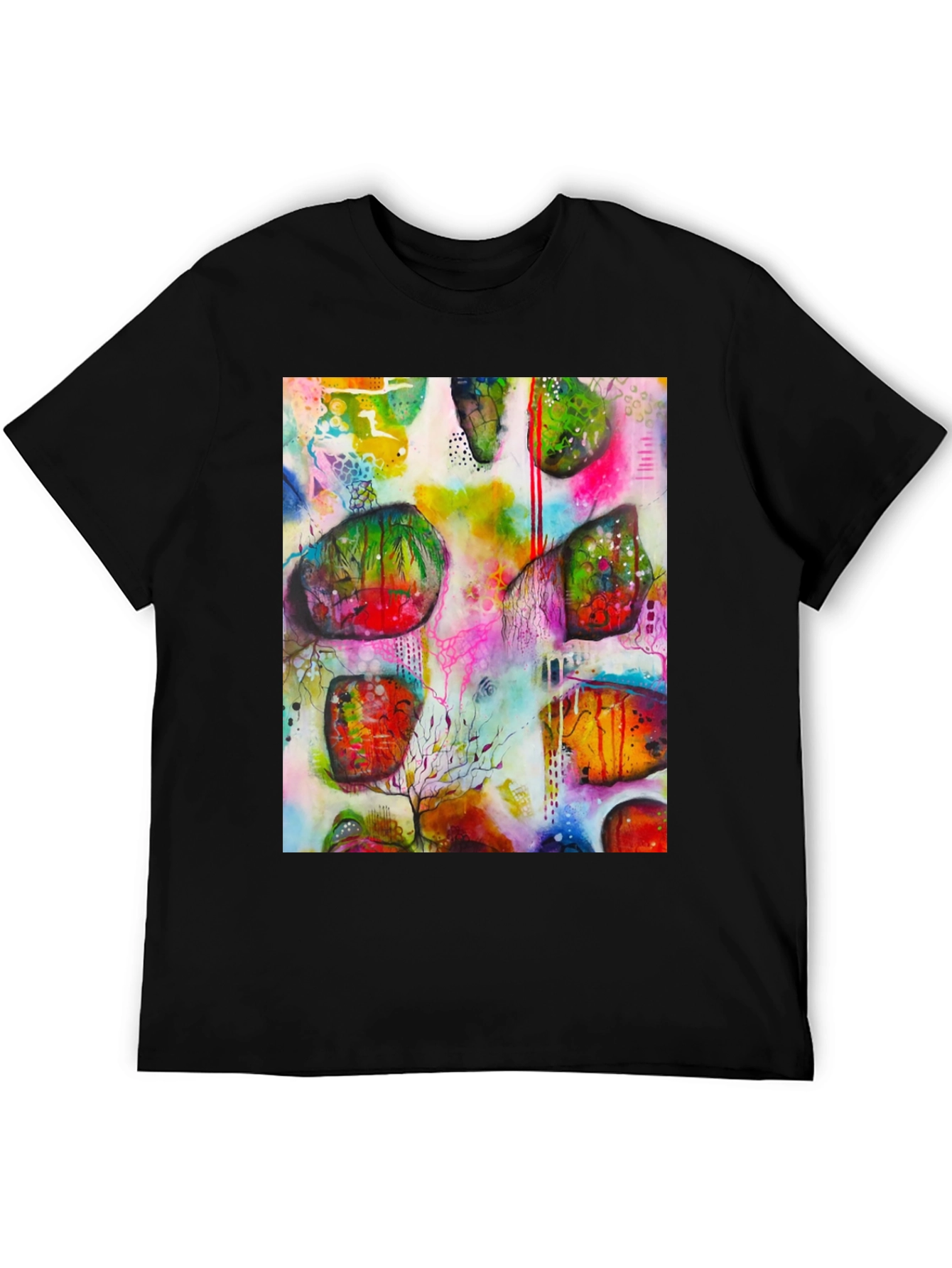 Abstract Art Print Crew Neck T-Shirt