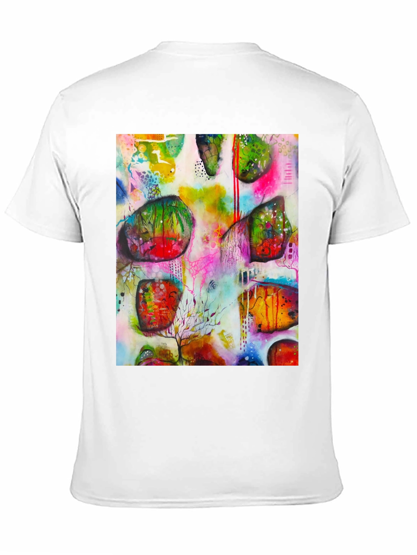 Abstract Art Print Crew Neck T-Shirt