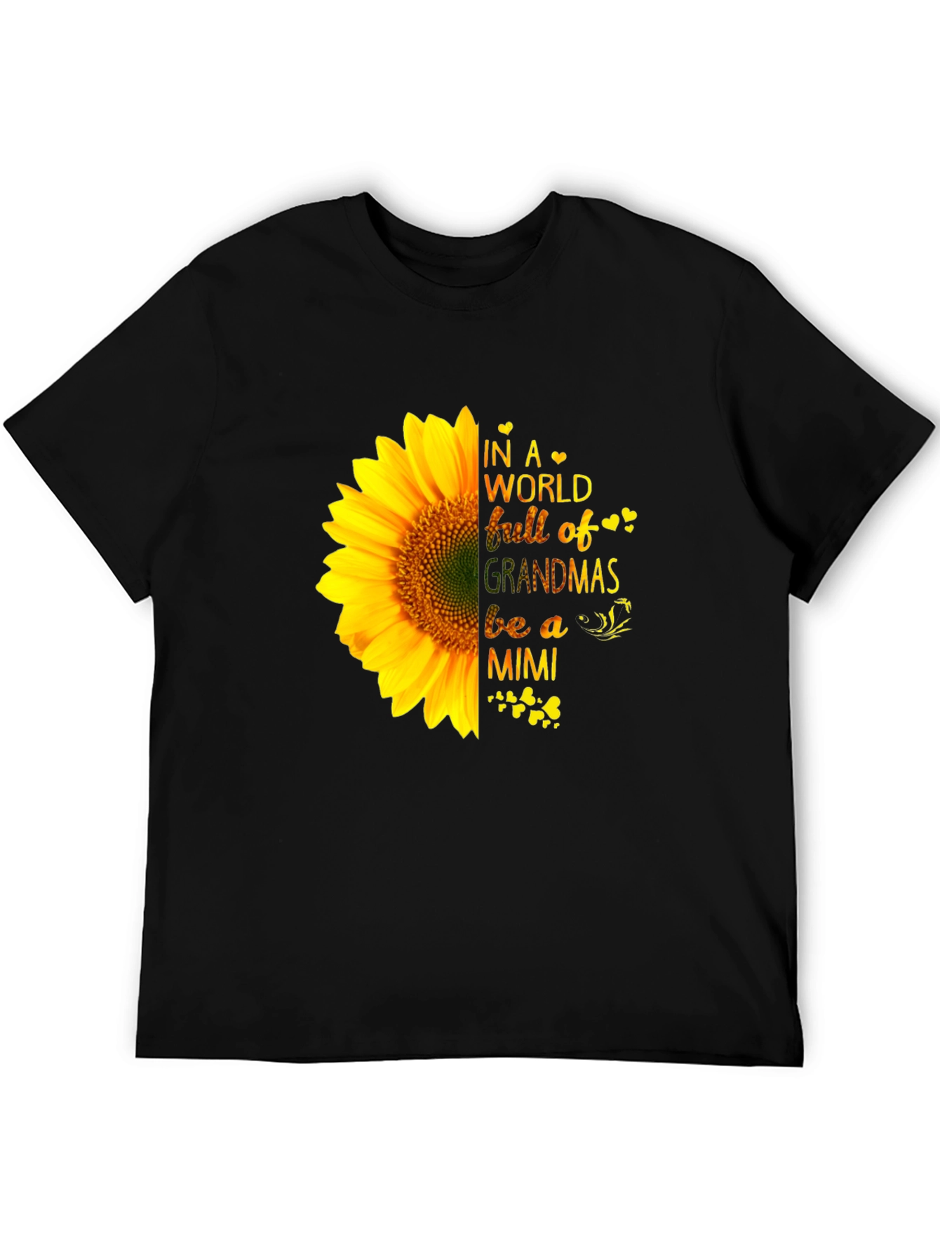 Sunflower Grandmas Mimi Black T-Shirt