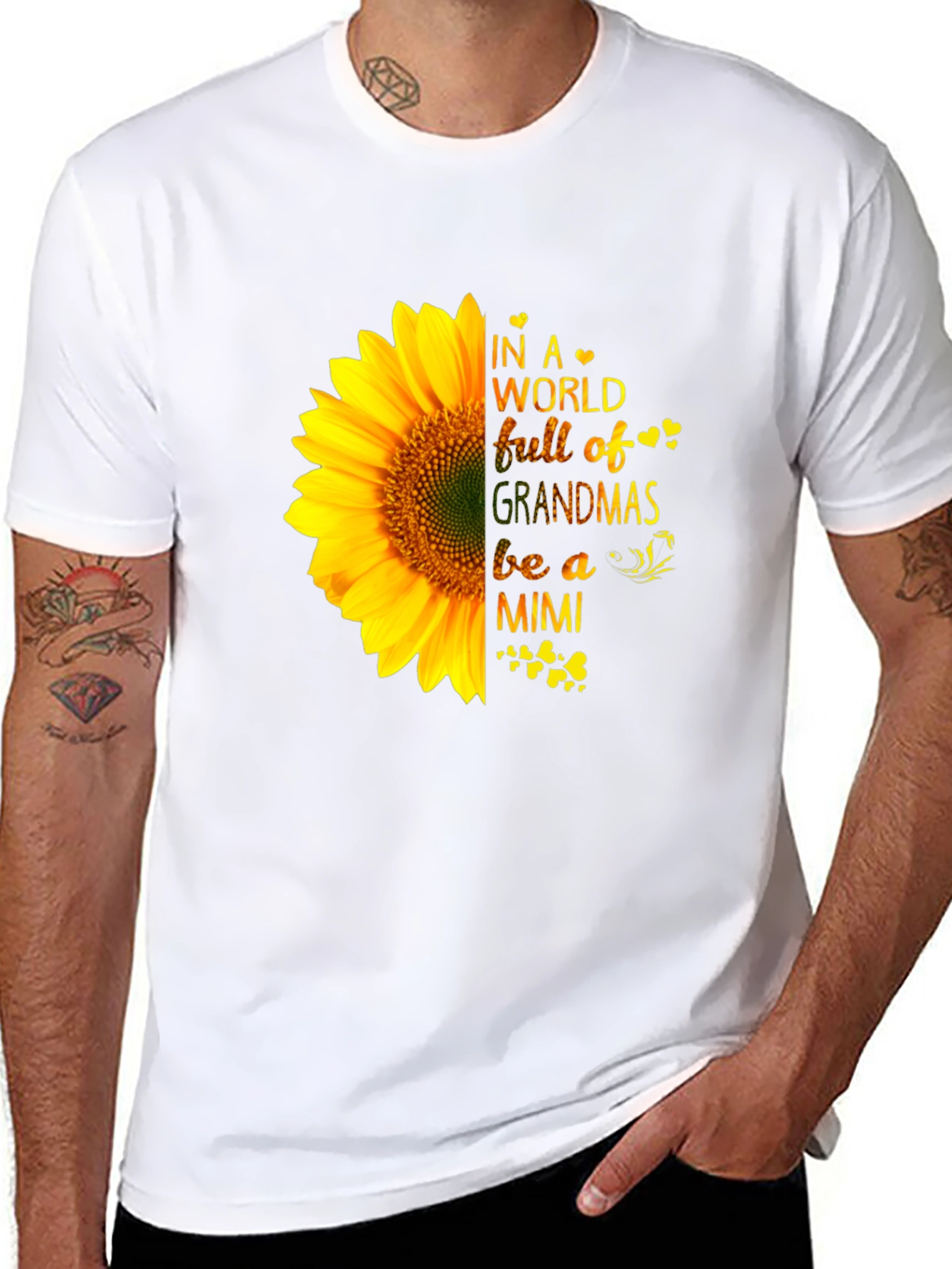Sunflower Grandmas Mimi Black T-Shirt