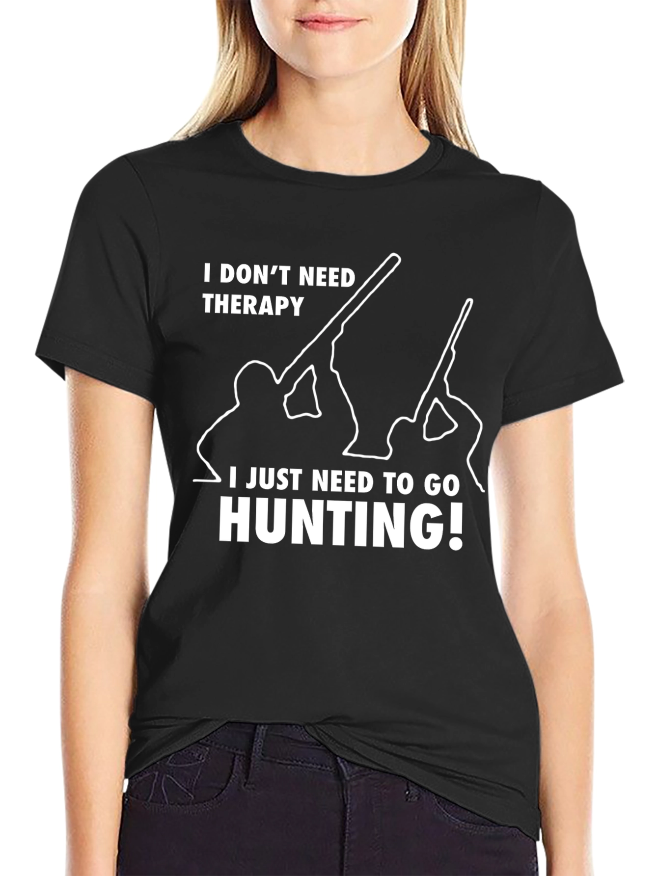 Hunting Therapy T-Shirt - Mens Funny Graphic Tee