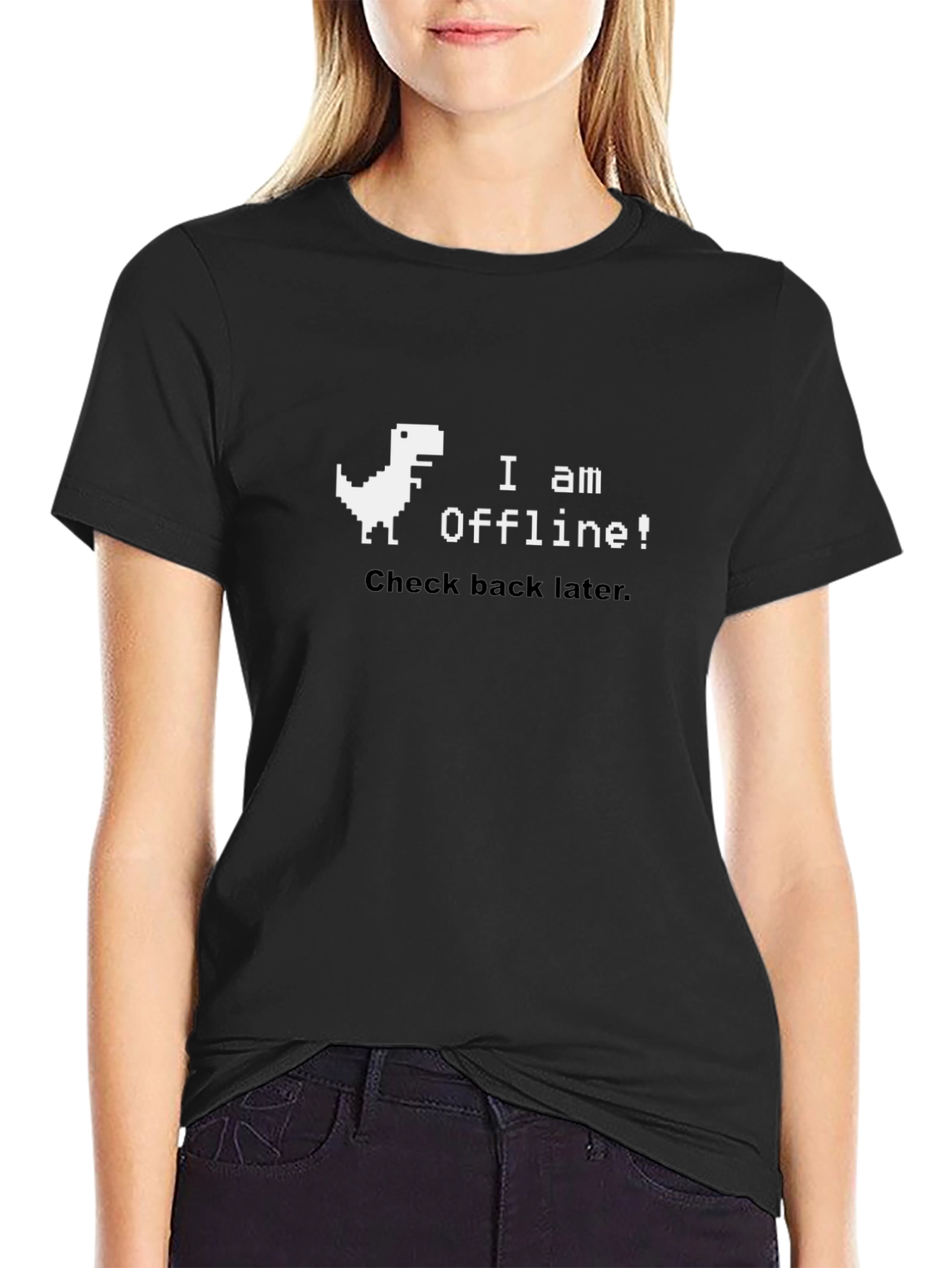 I am Offline! Black T-Shirt