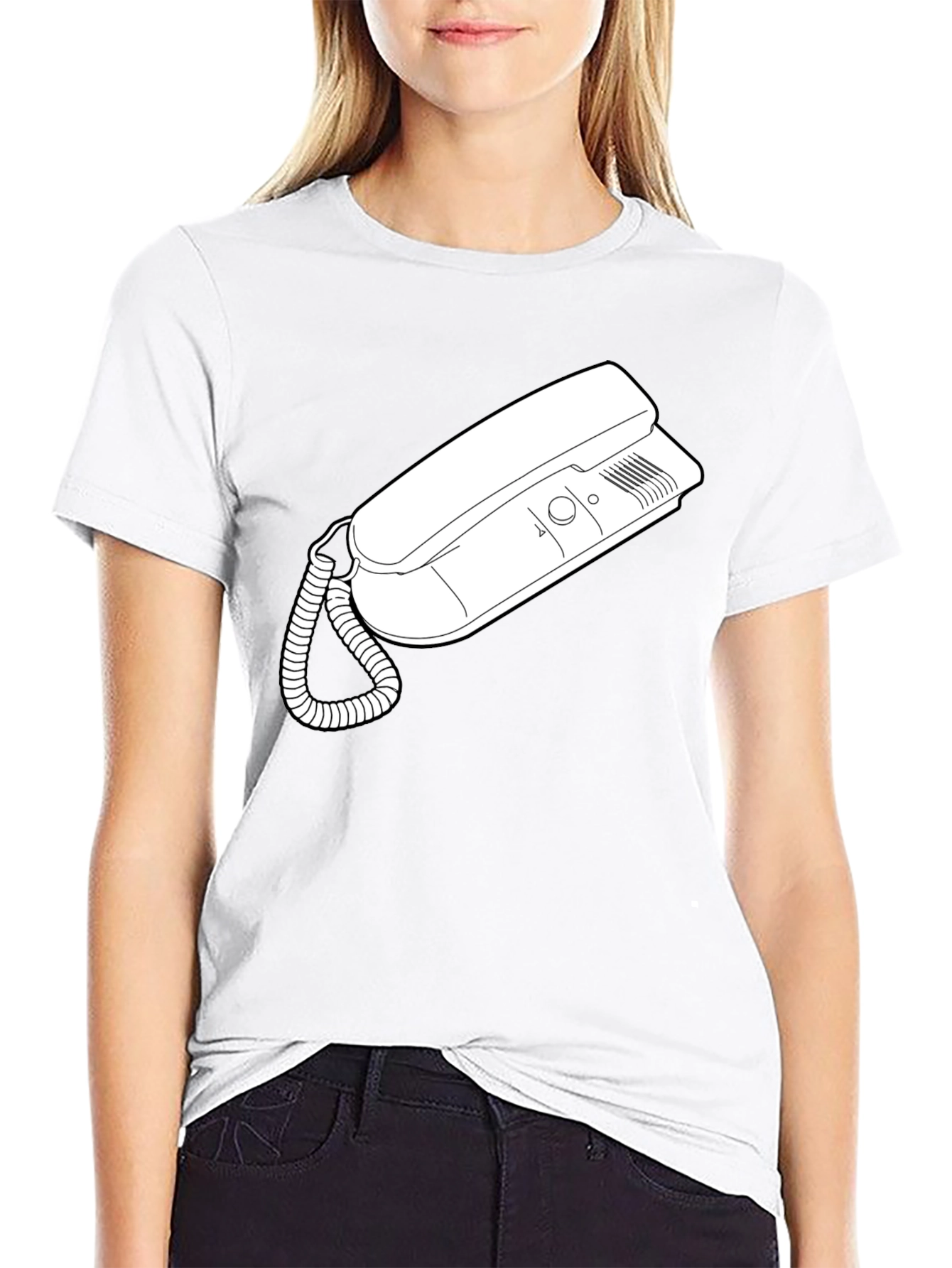 Retro Phone Graphic Tee - Classic Style