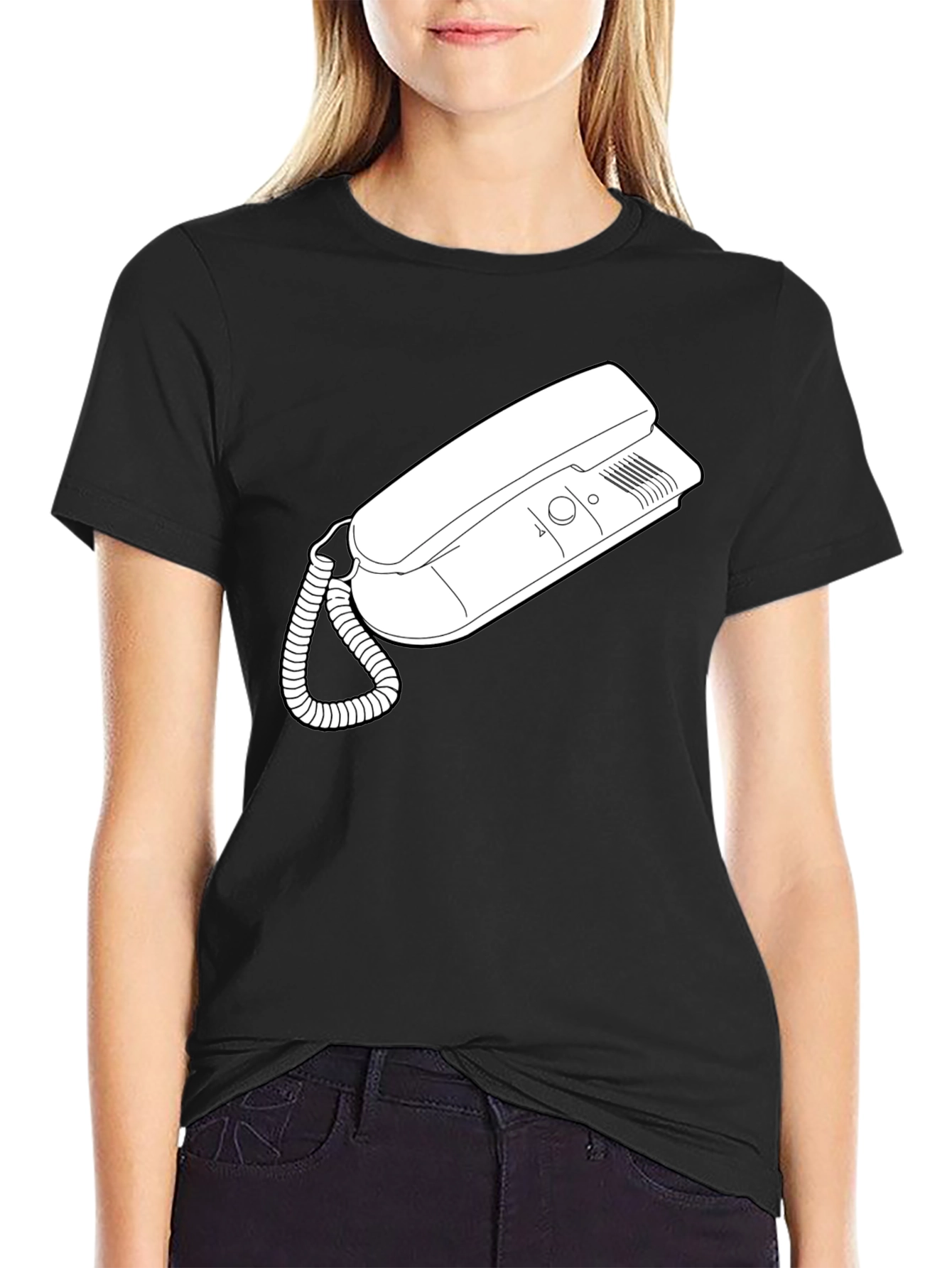 Retro Phone Graphic Tee - Classic Style
