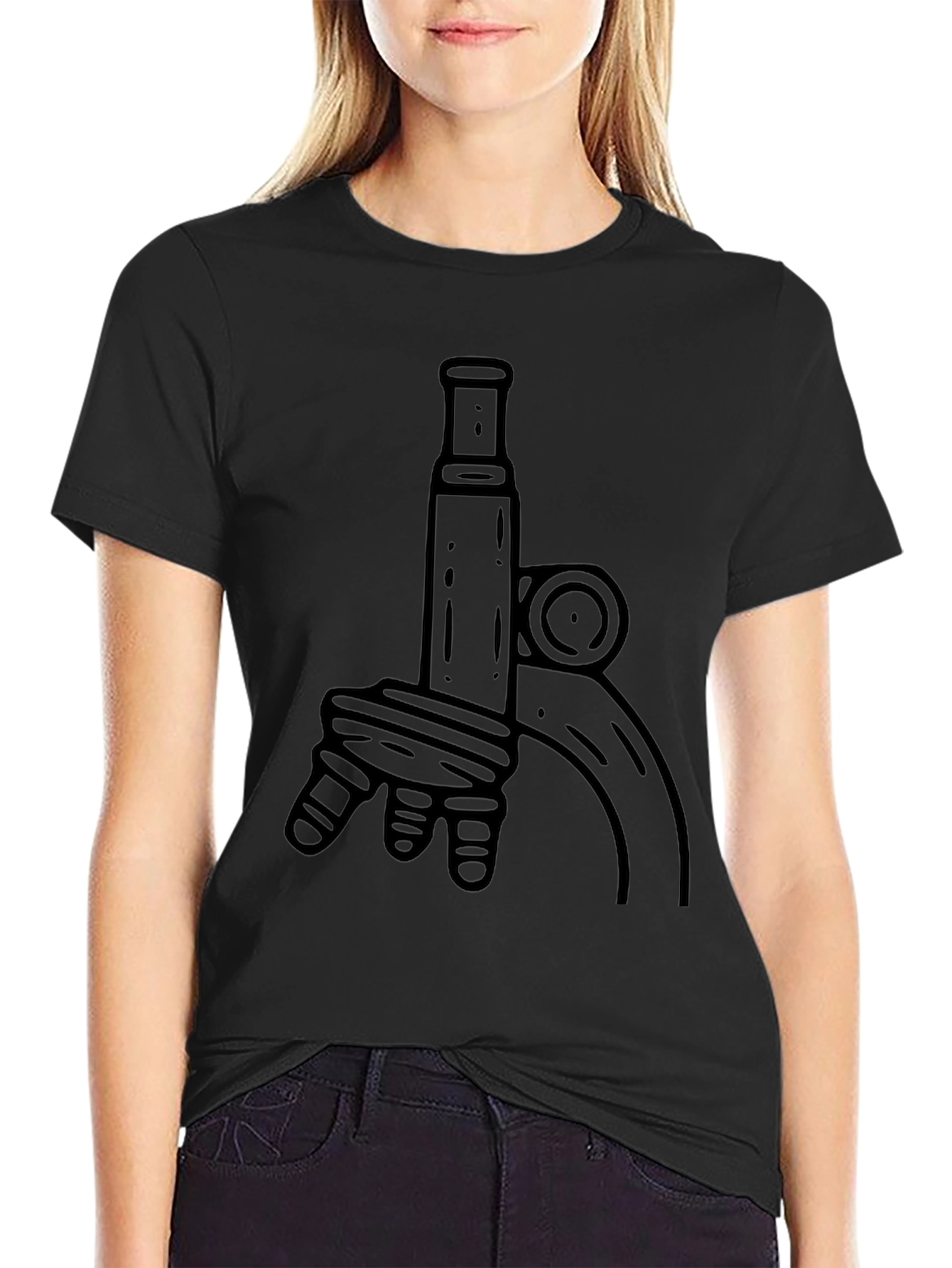 Microscope Graphic Tee - Science Lovers T-Shirt