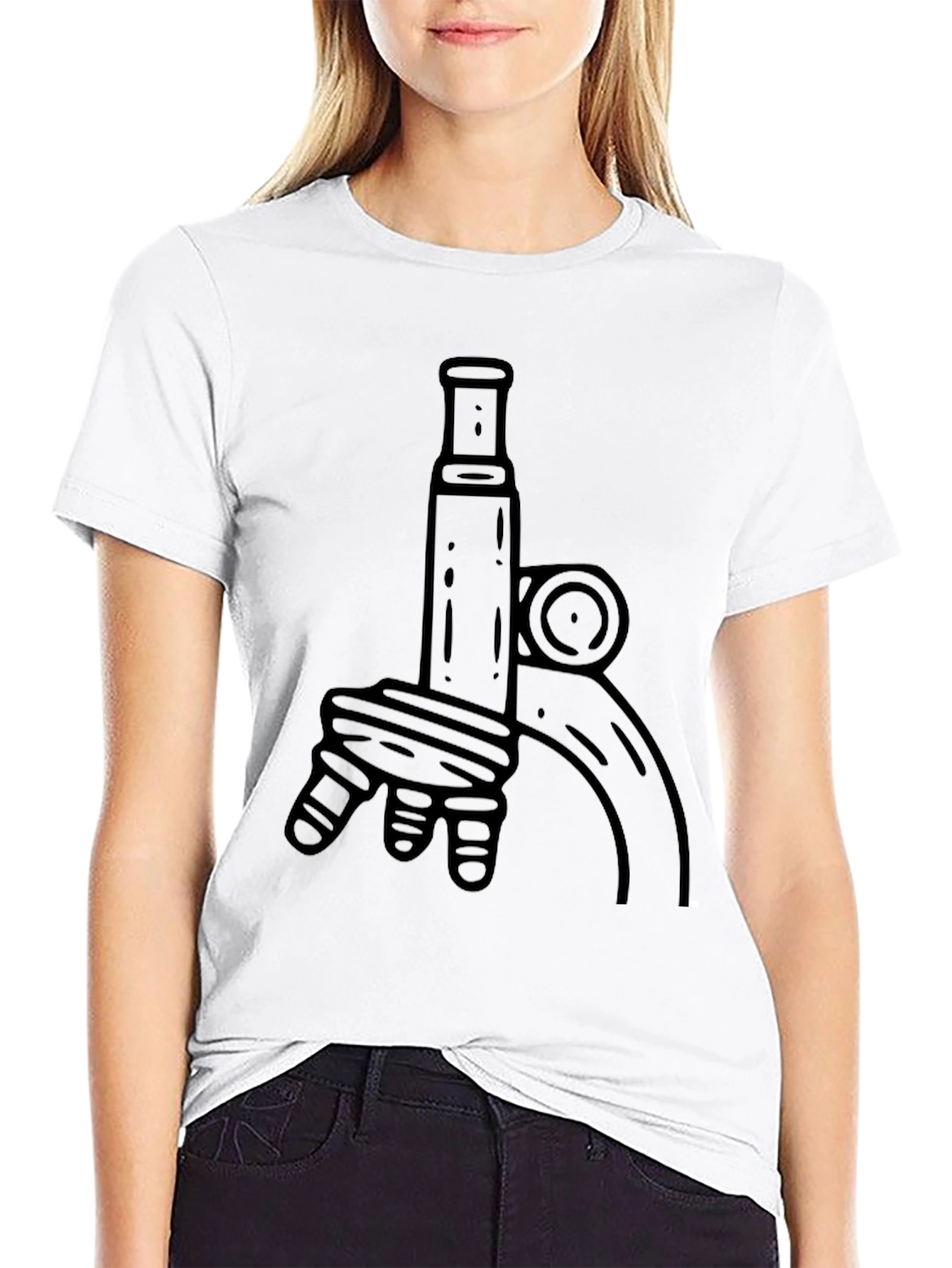 Microscope Graphic Tee - Science Lovers T-Shirt