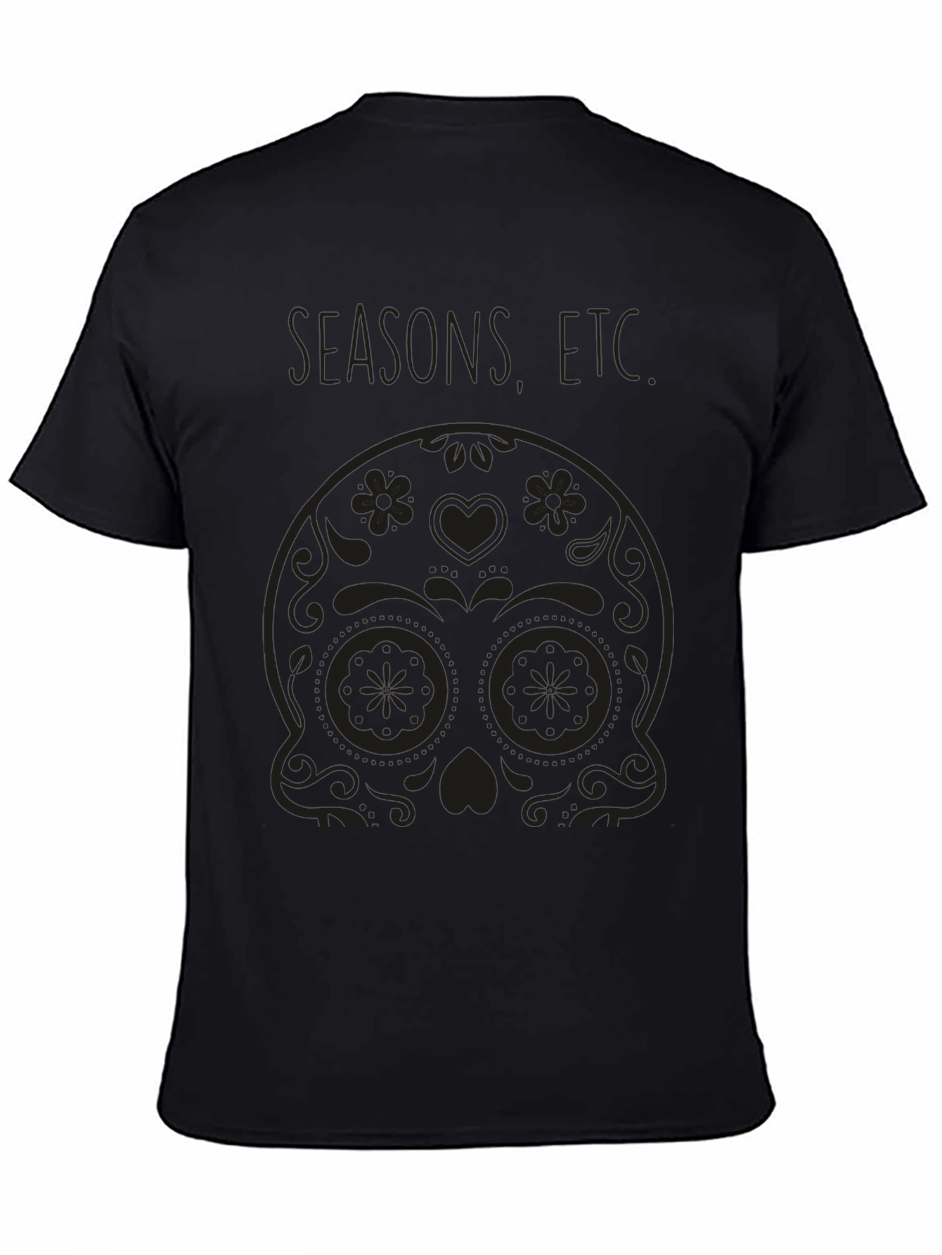 Mens Black Sugar Skull T-Shirt