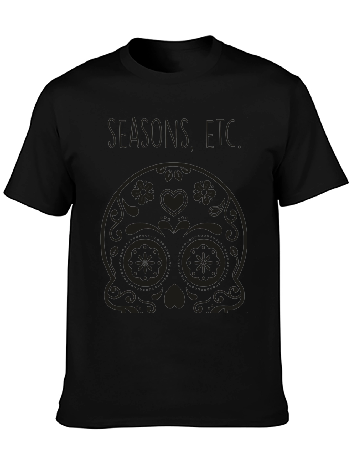 Mens Black Sugar Skull T-Shirt