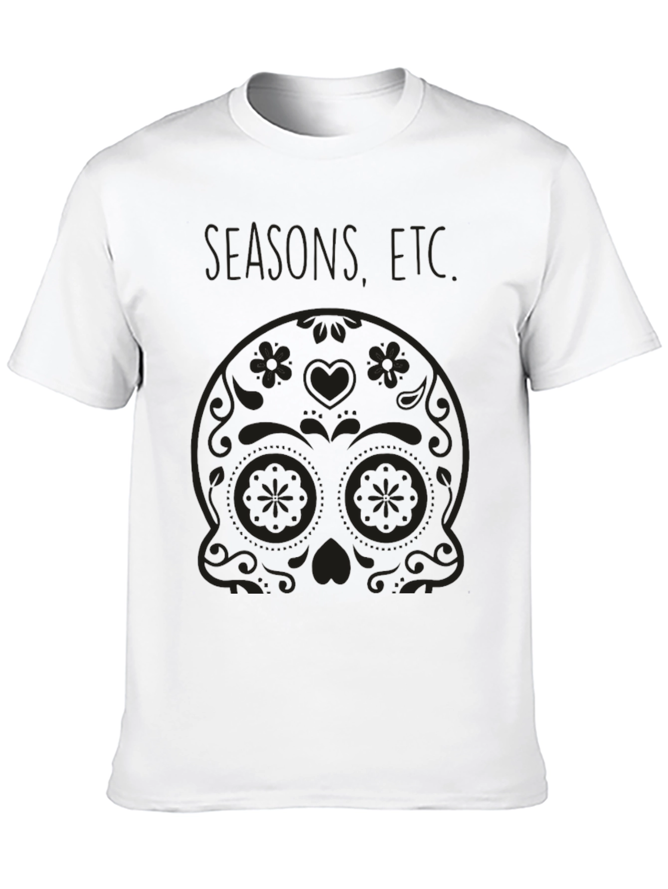 Mens Black Sugar Skull T-Shirt