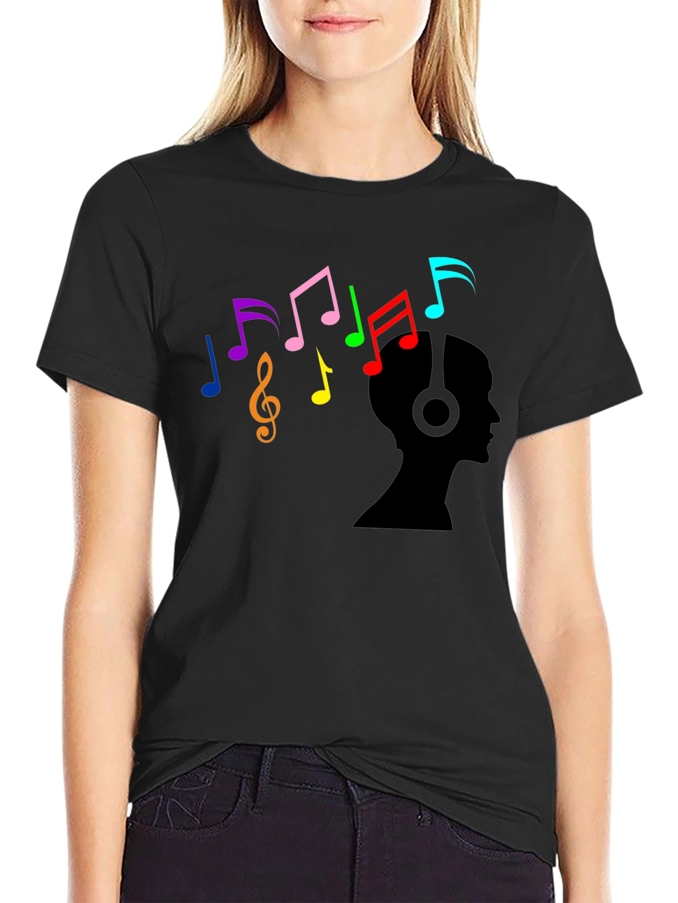 Musical Mind T-Shirt - Black Cotton Tee