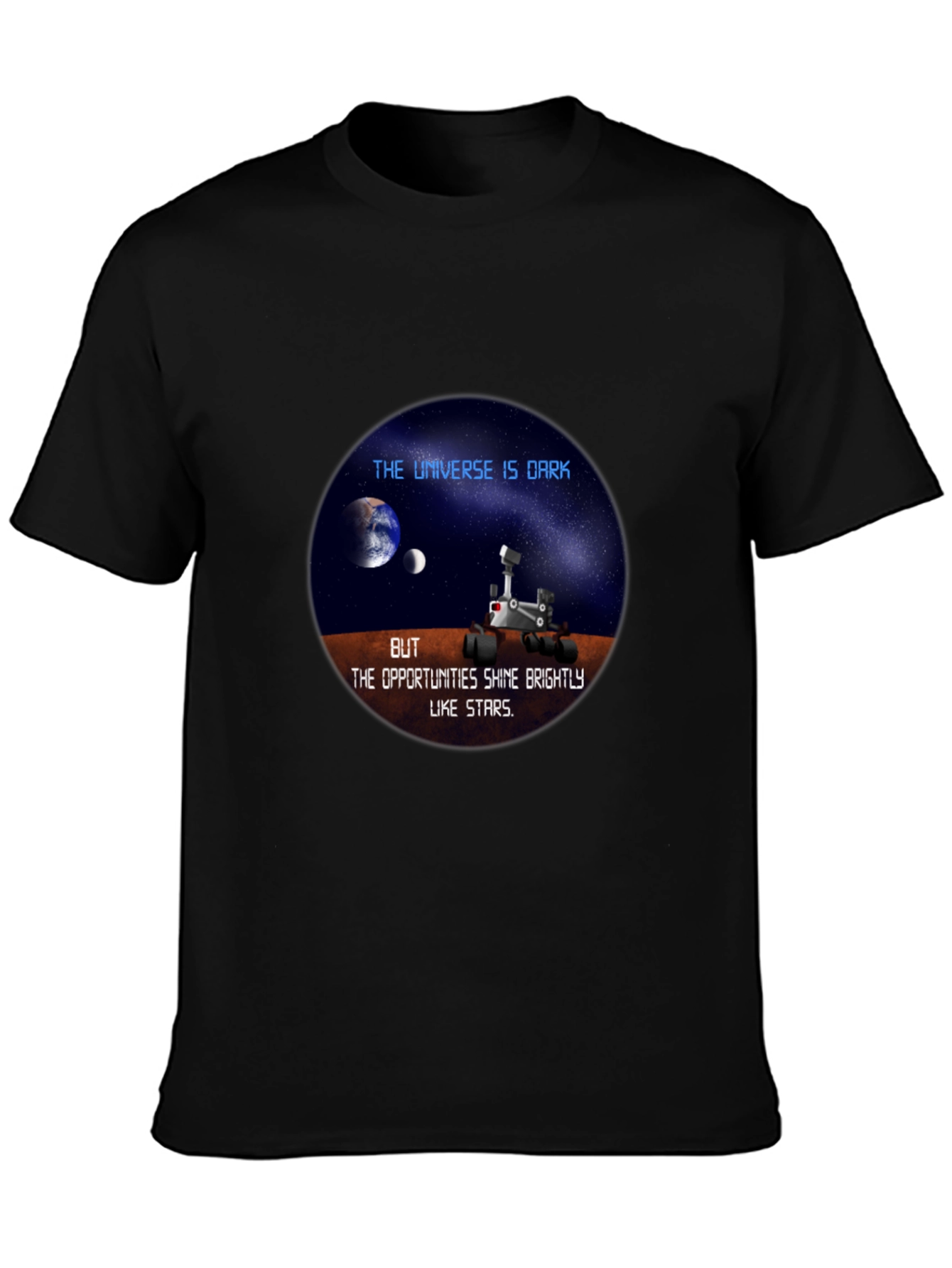 Universe Dark Mars Rover Graphic Tee