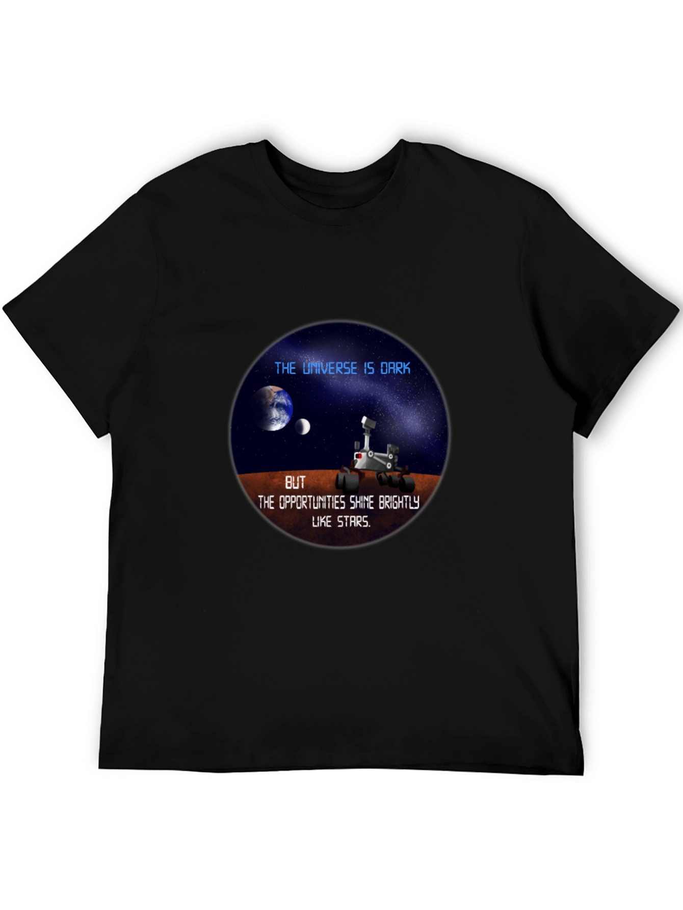Universe Dark Mars Rover Graphic Tee