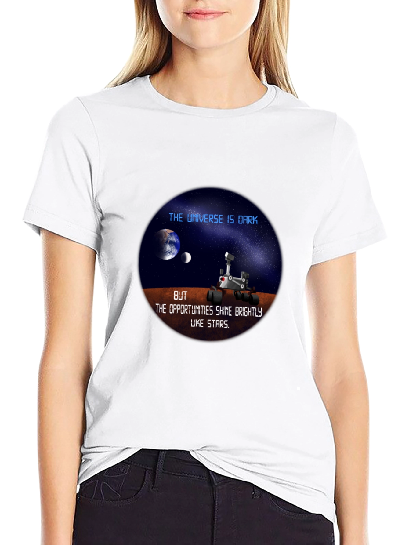 Universe Dark Mars Rover Graphic Tee