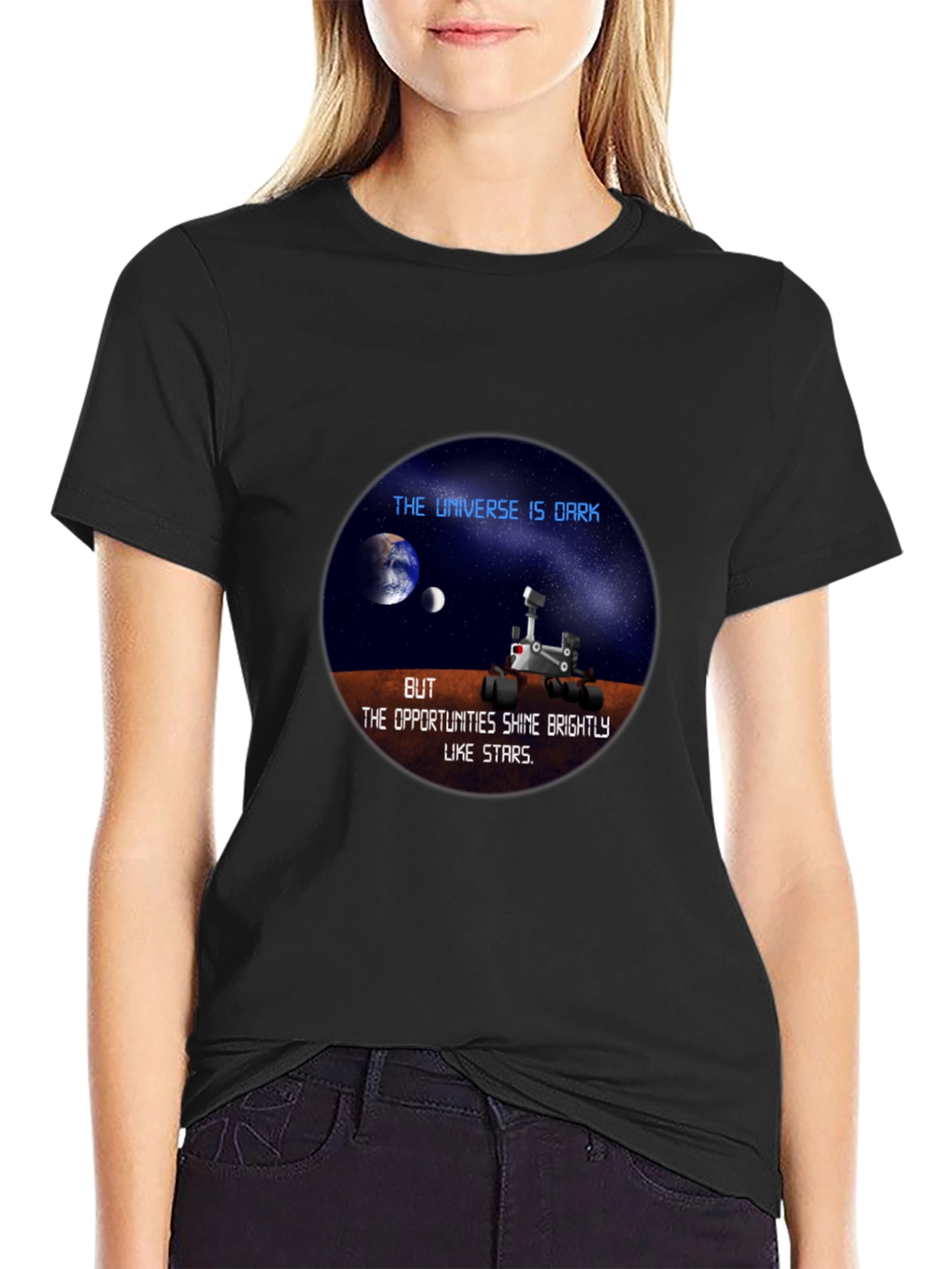 Universe Dark Mars Rover Graphic Tee