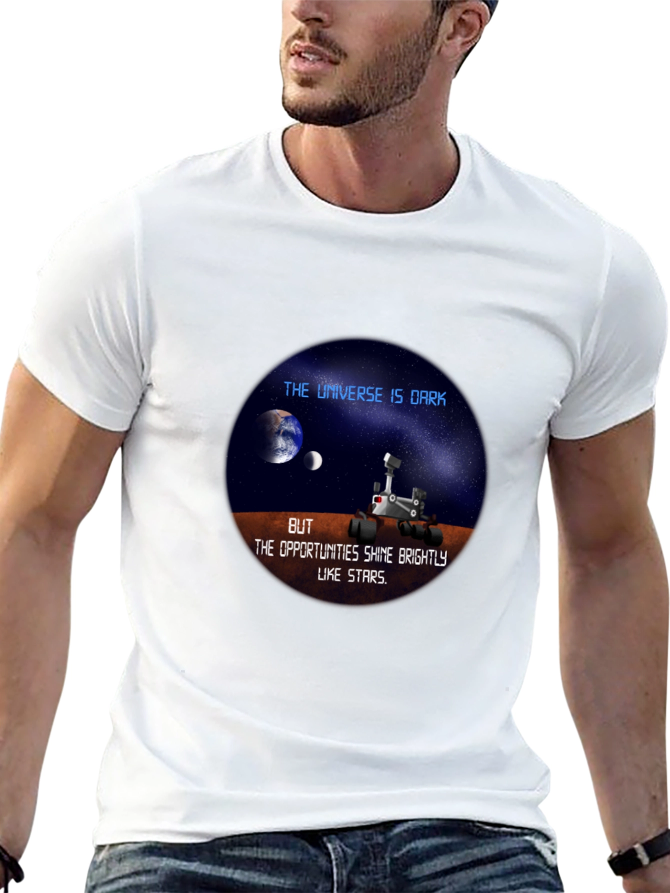 Universe Dark Mars Rover Graphic Tee