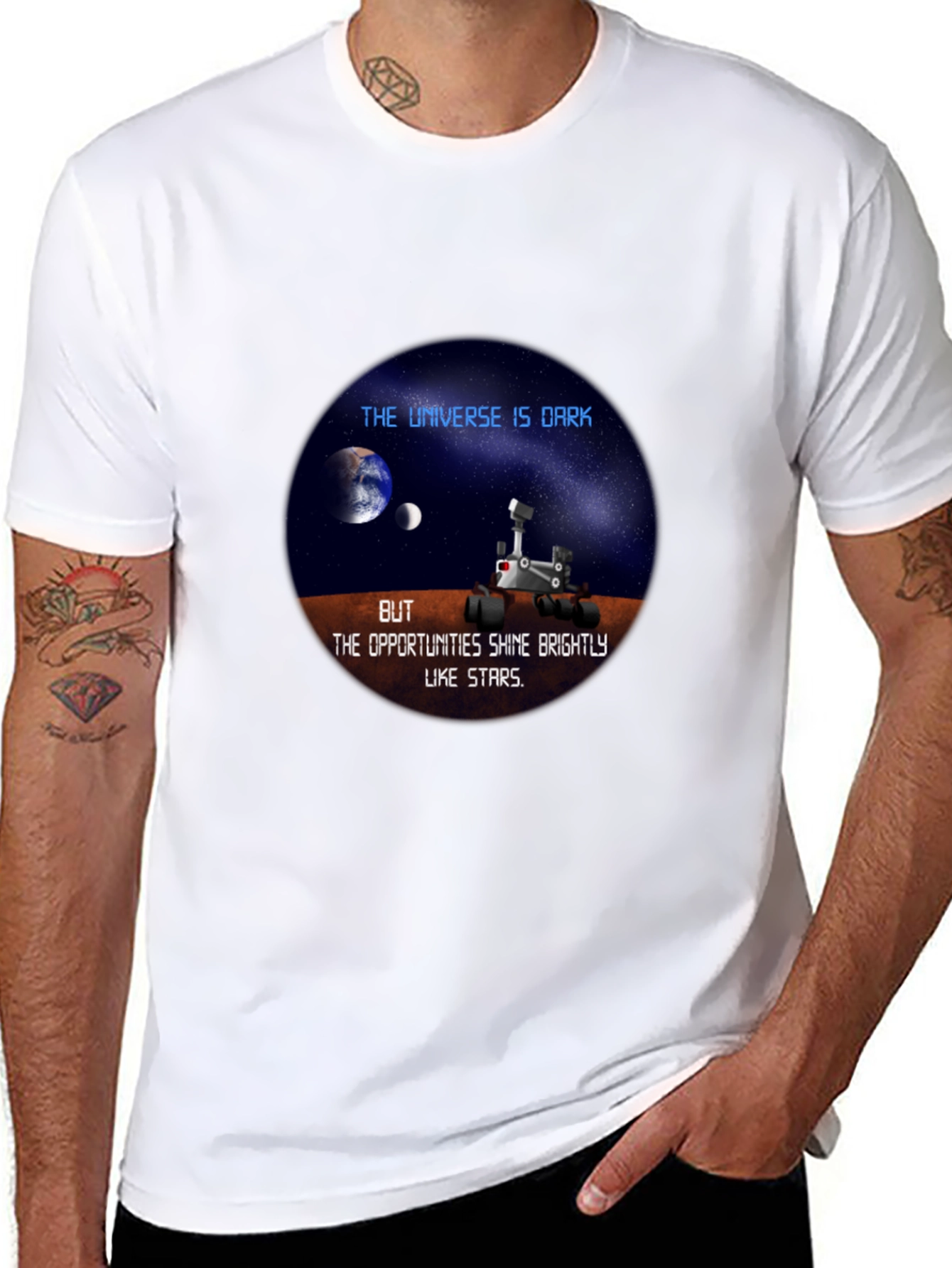 Universe Dark Mars Rover Graphic Tee
