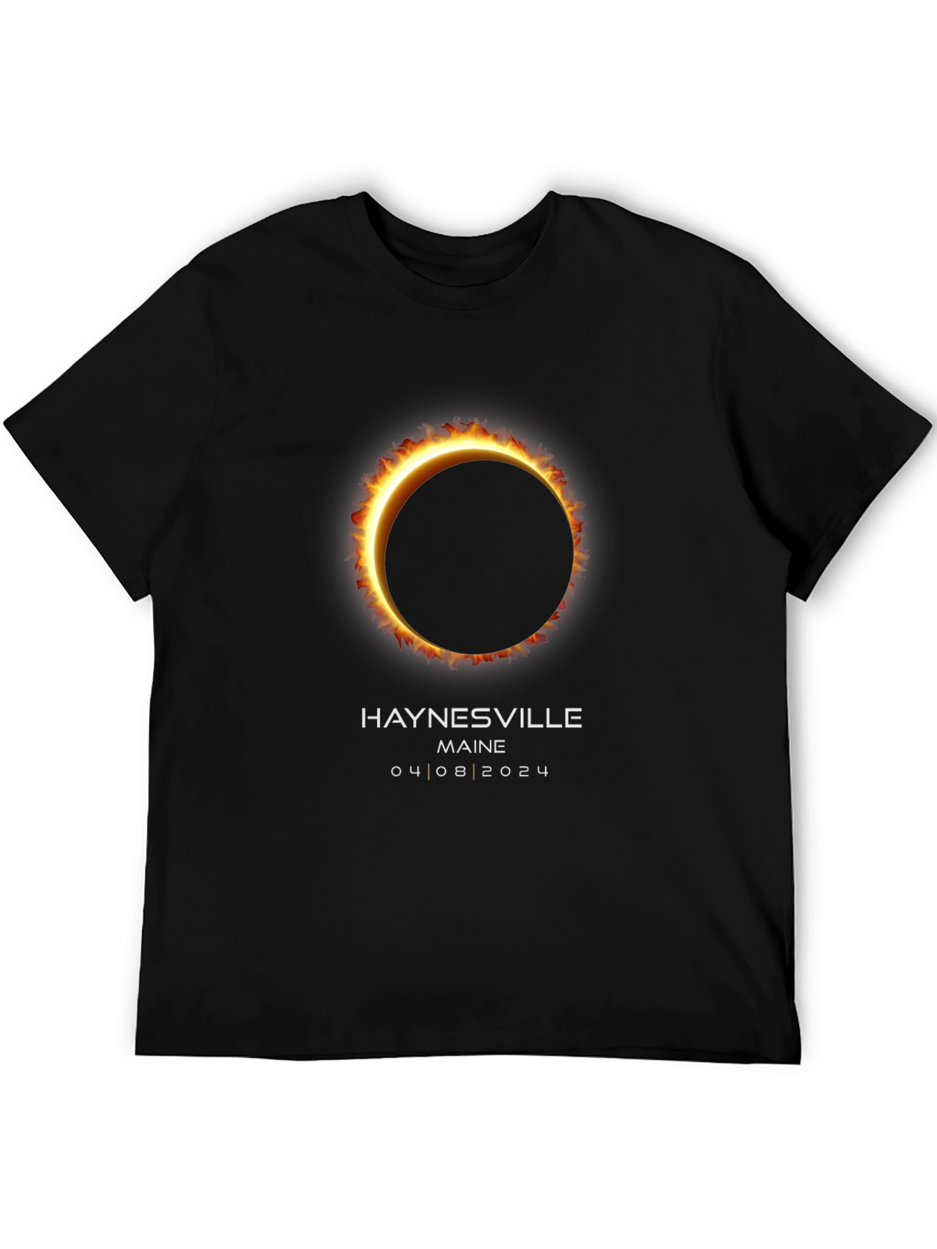 Haynesville Maine Eclipse T-Shirt - April 8 2024