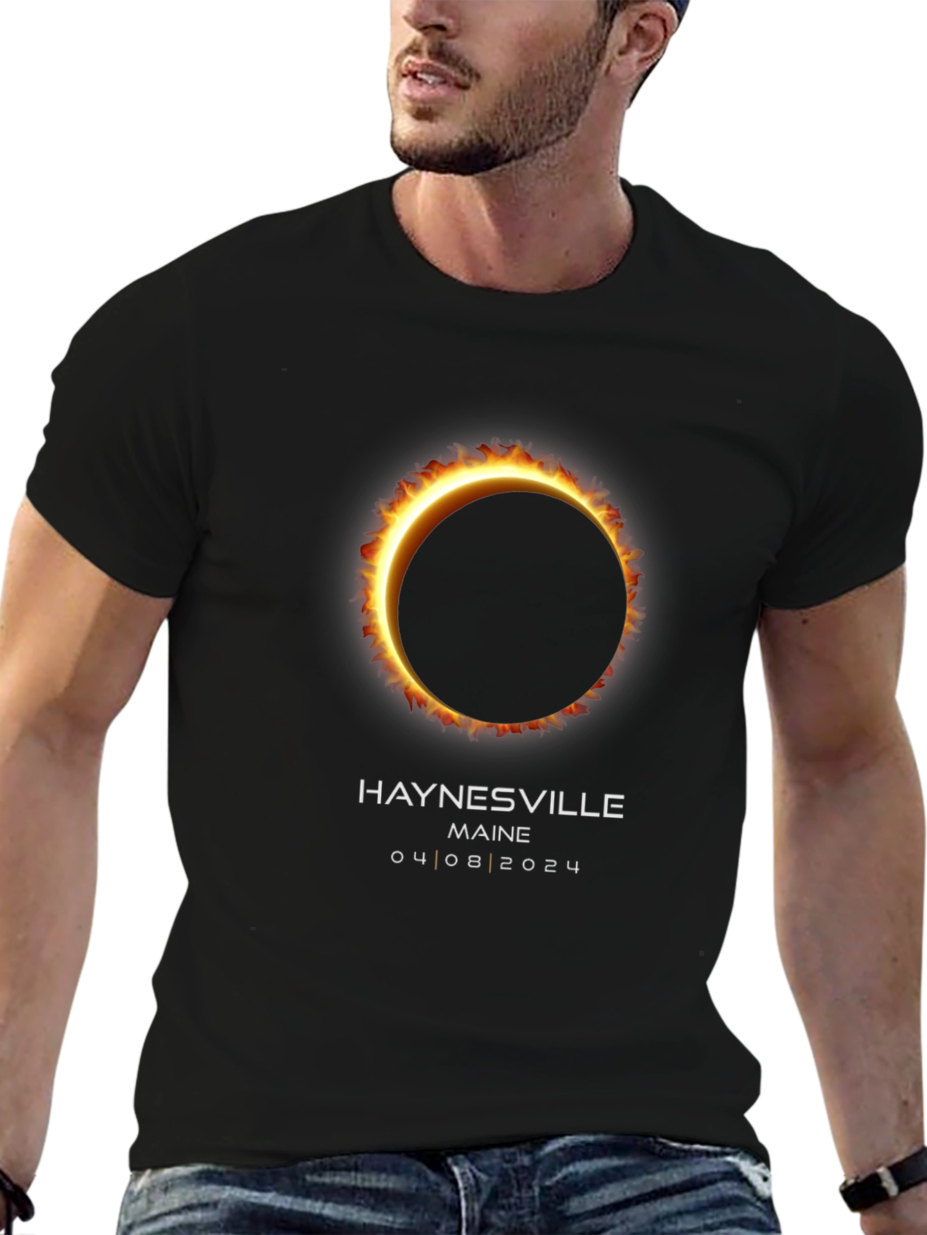 Haynesville Maine Eclipse T-Shirt - April 8 2024