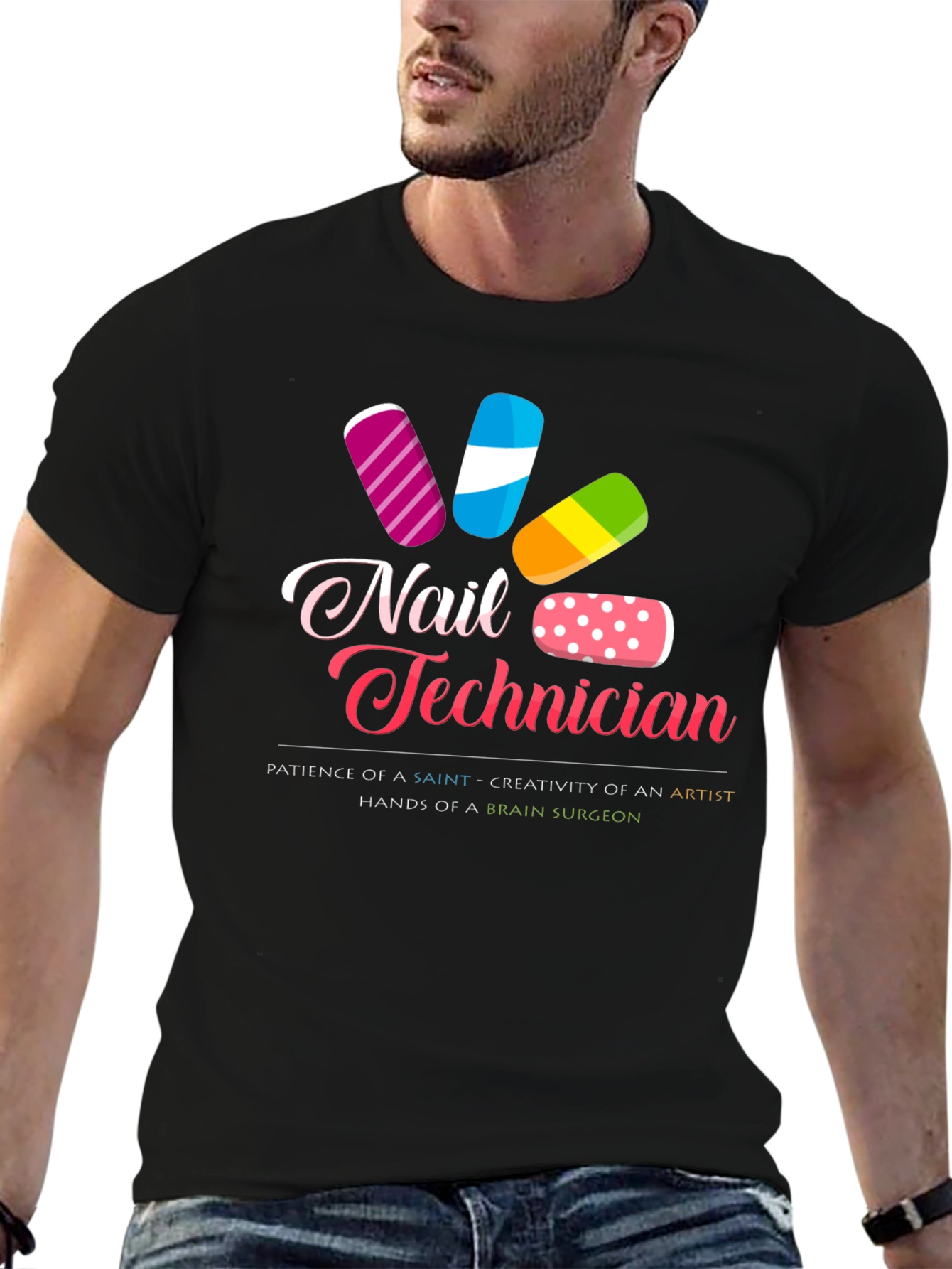 Nail Technician Graphic T-Shirt - Stylish Salon Apparel