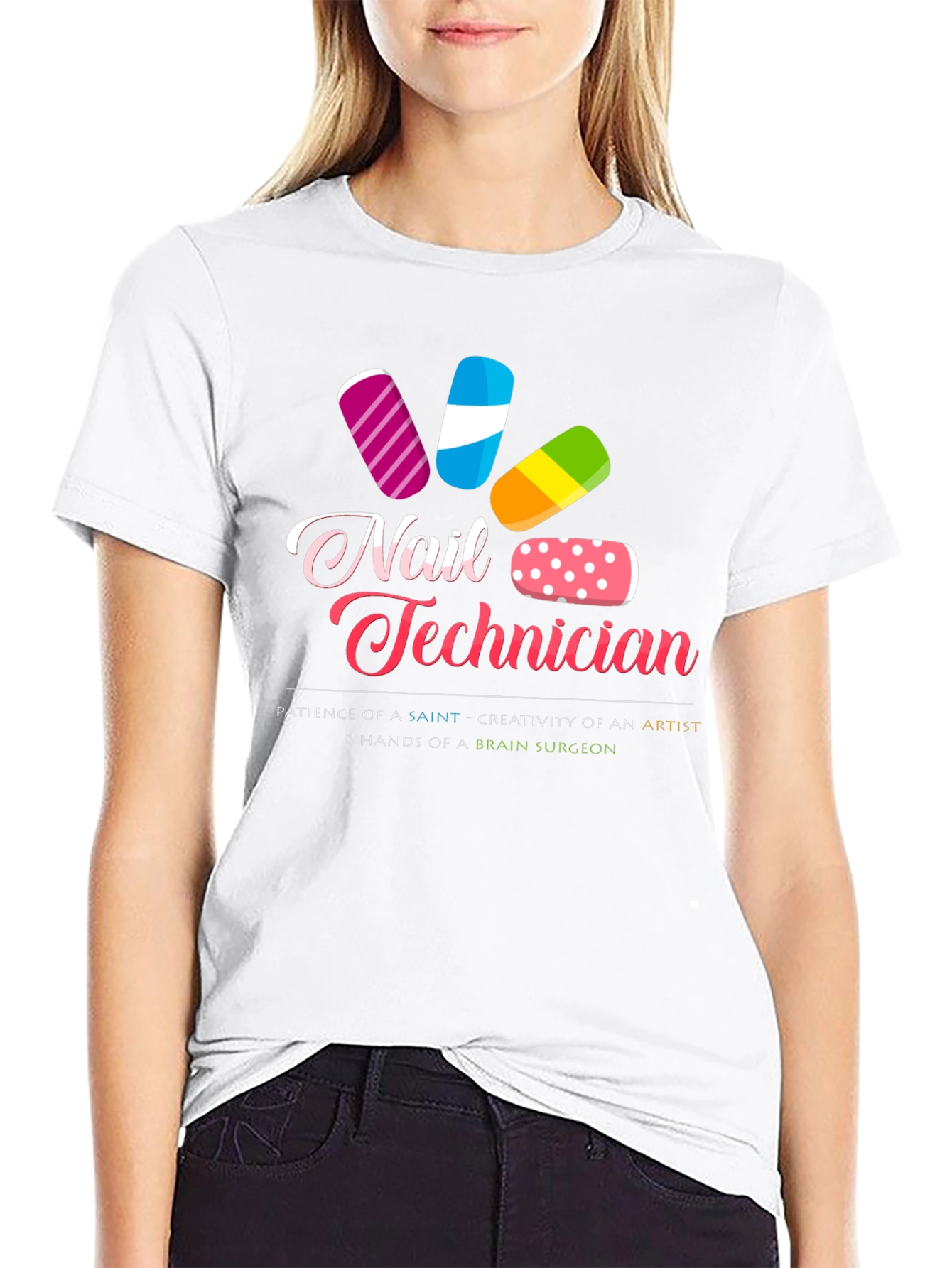 Nail Technician Graphic T-Shirt - Stylish Salon Apparel