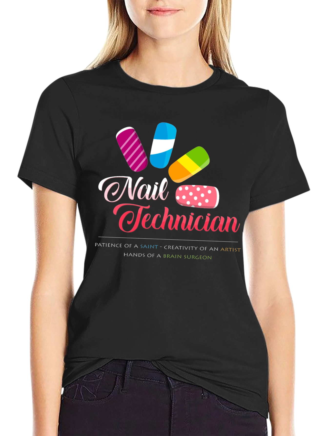 Nail Technician Graphic T-Shirt - Stylish Salon Apparel
