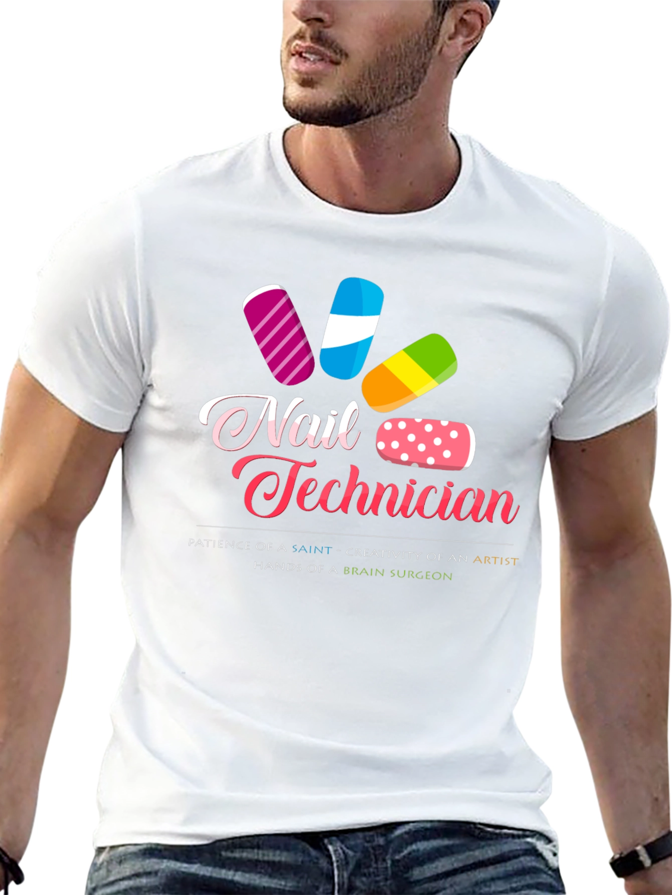 Nail Technician Graphic T-Shirt - Stylish Salon Apparel