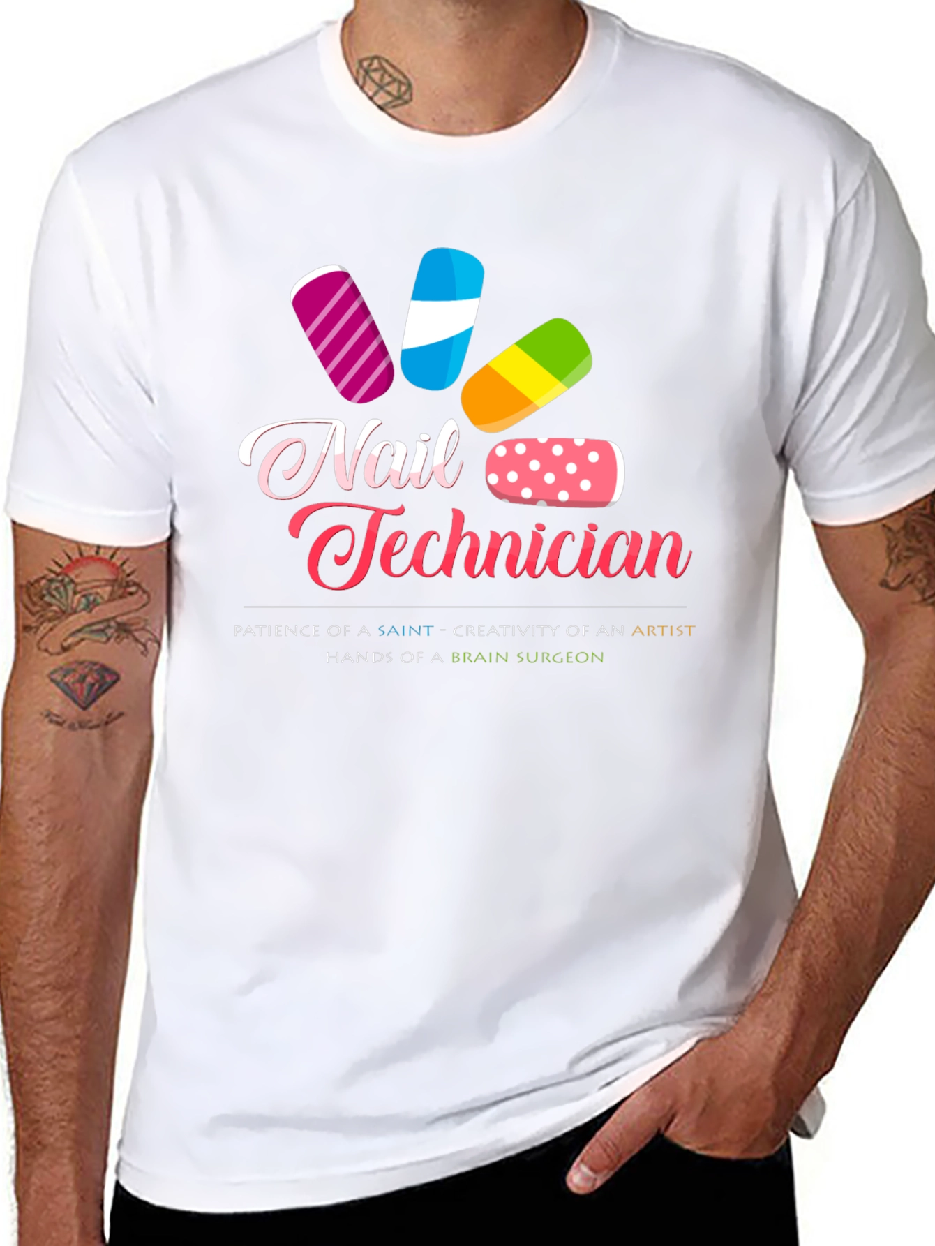 Nail Technician Graphic T-Shirt - Stylish Salon Apparel