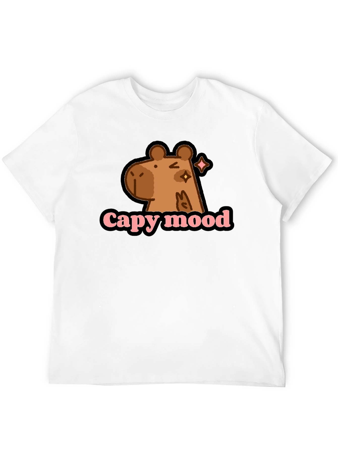 Capy Mood Black T-Shirt