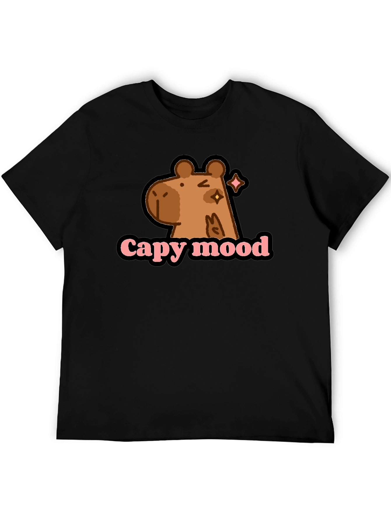 Capy Mood Black T-Shirt